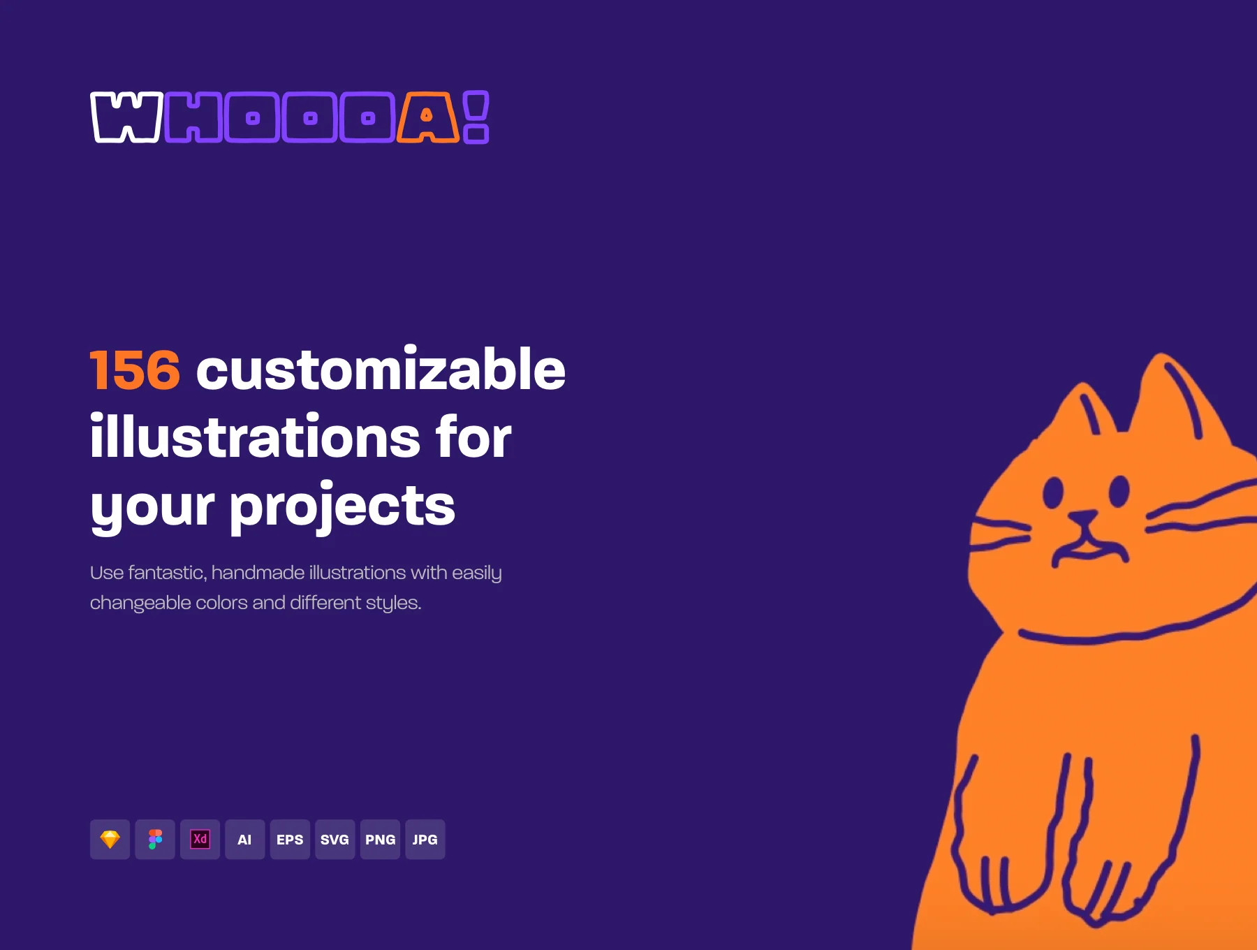 Whoooa! 156 illustrations for your projects