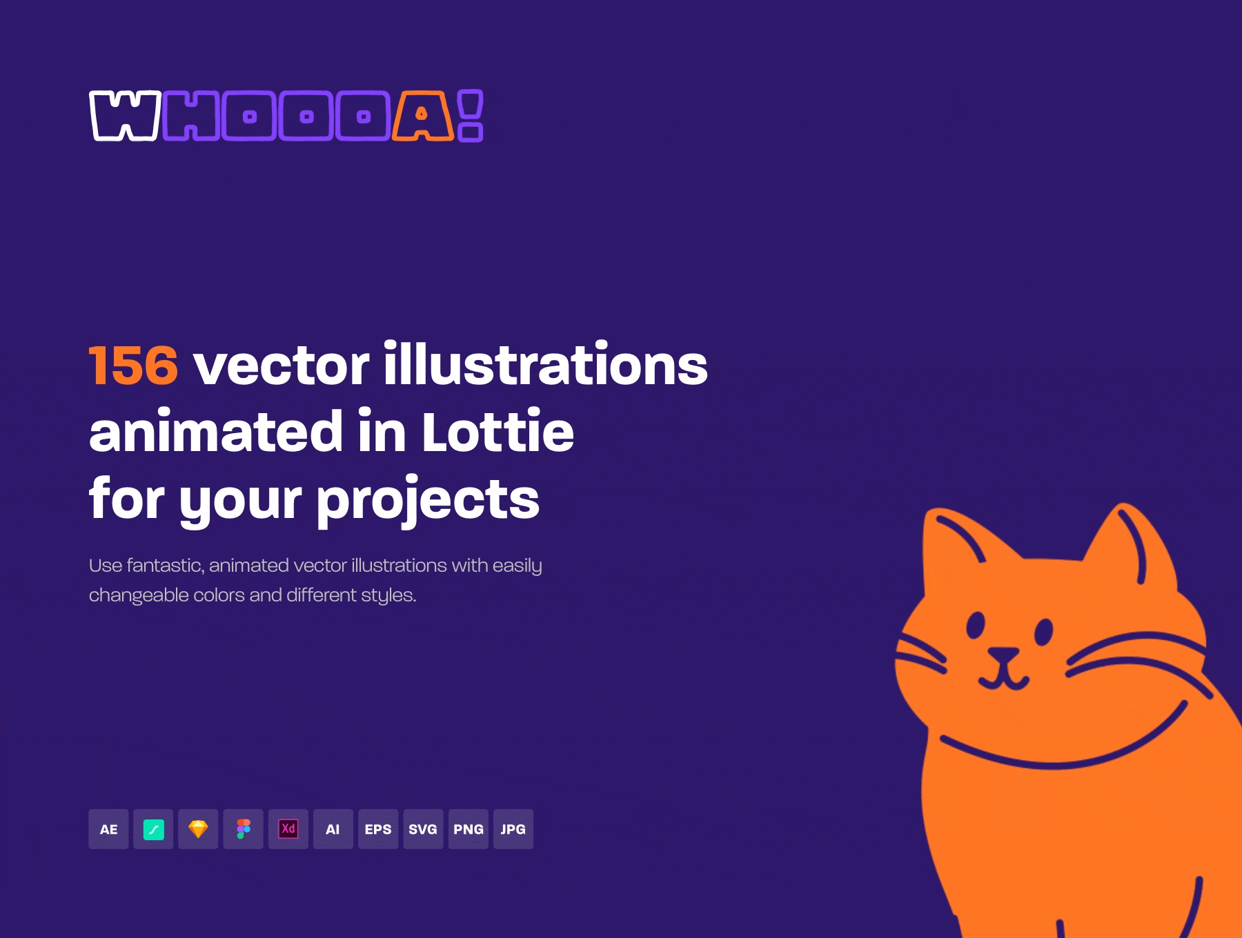 Whoooa! 156 vector Lottie animations