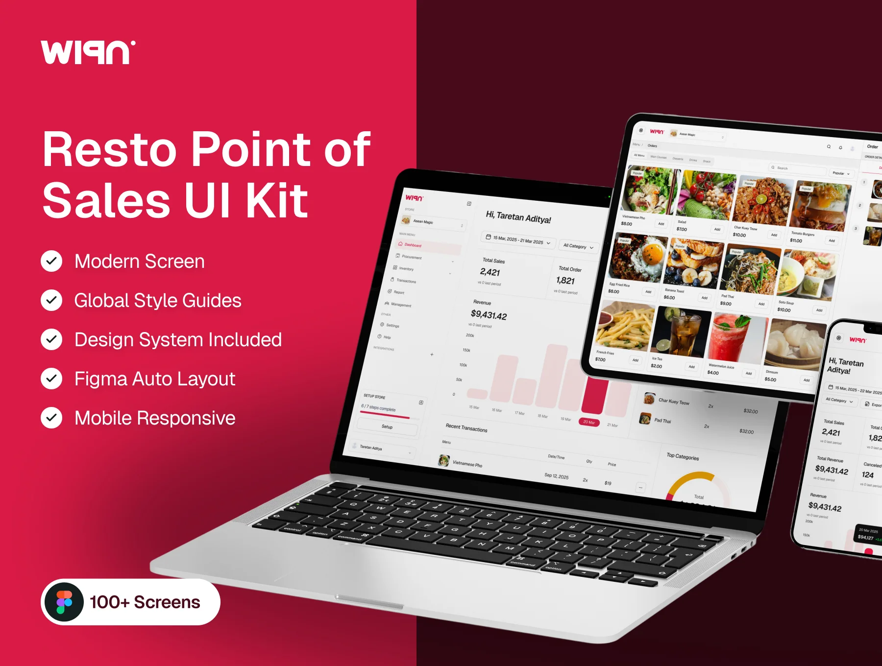 Wiga – Resto POS (Point of Sales) UI Kit