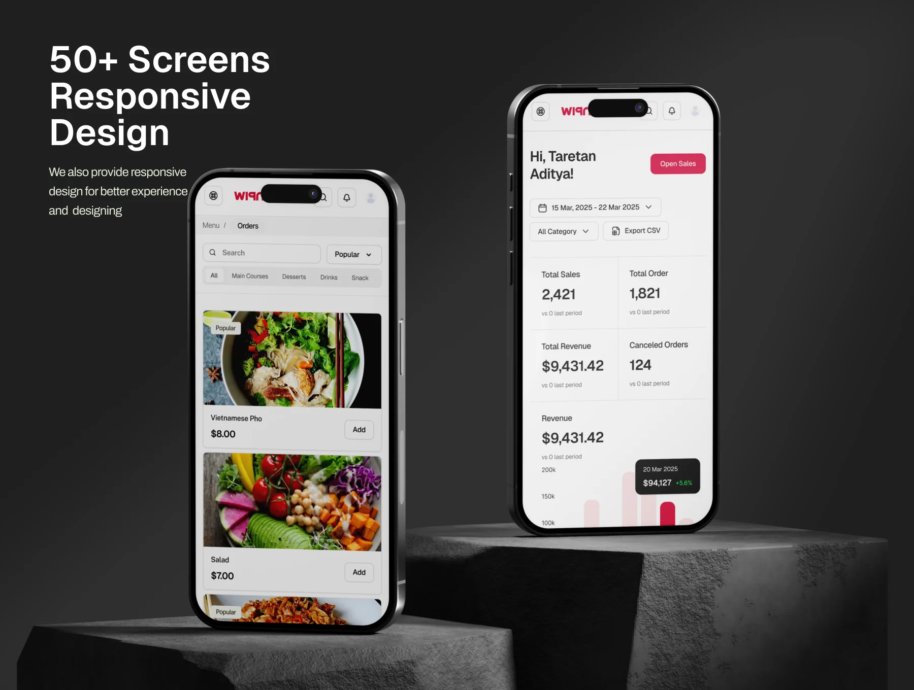 Wiga – Resto POS (Point of Sales) UI Kit 6