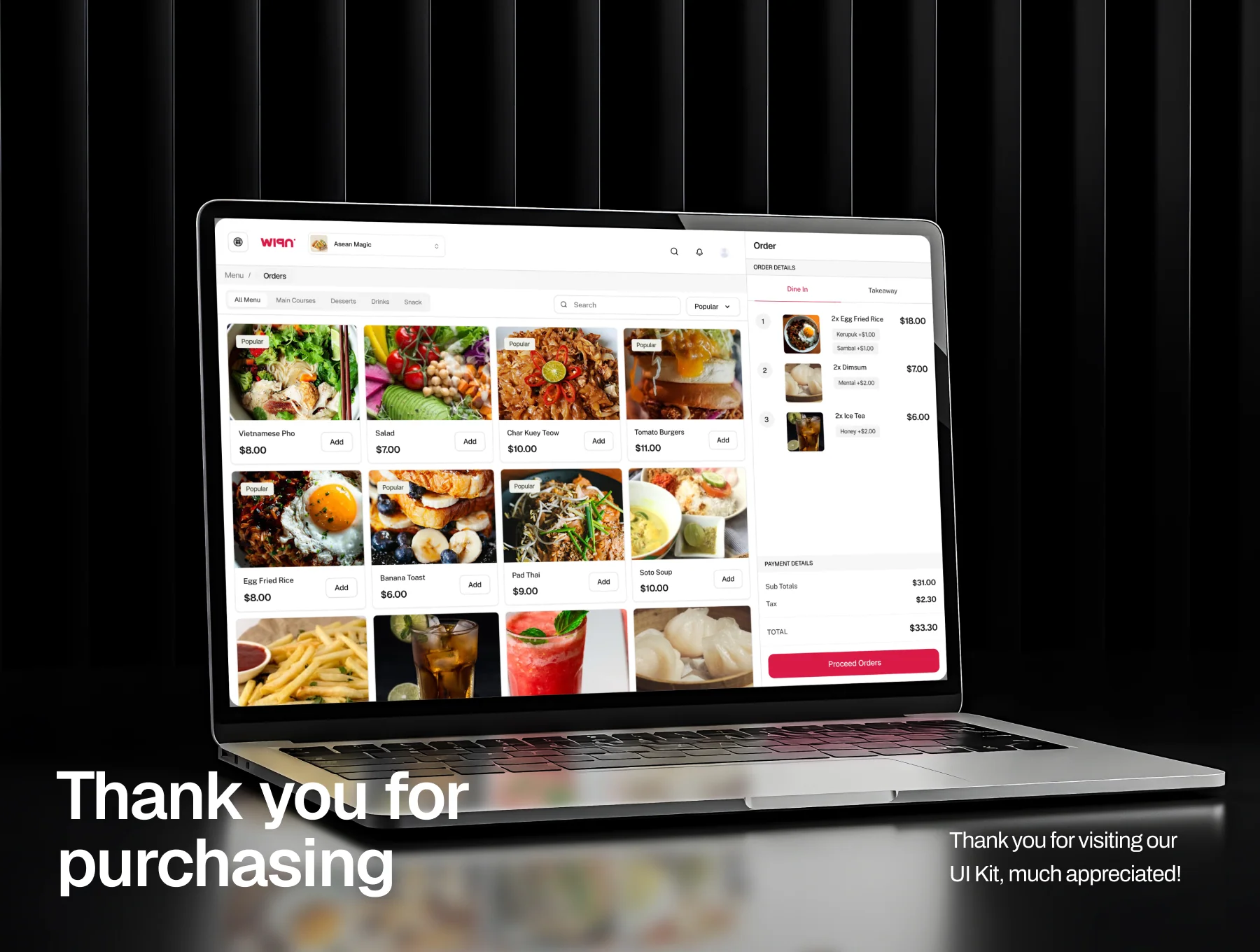 Wiga – Resto POS (Point of Sales) UI Kit 8