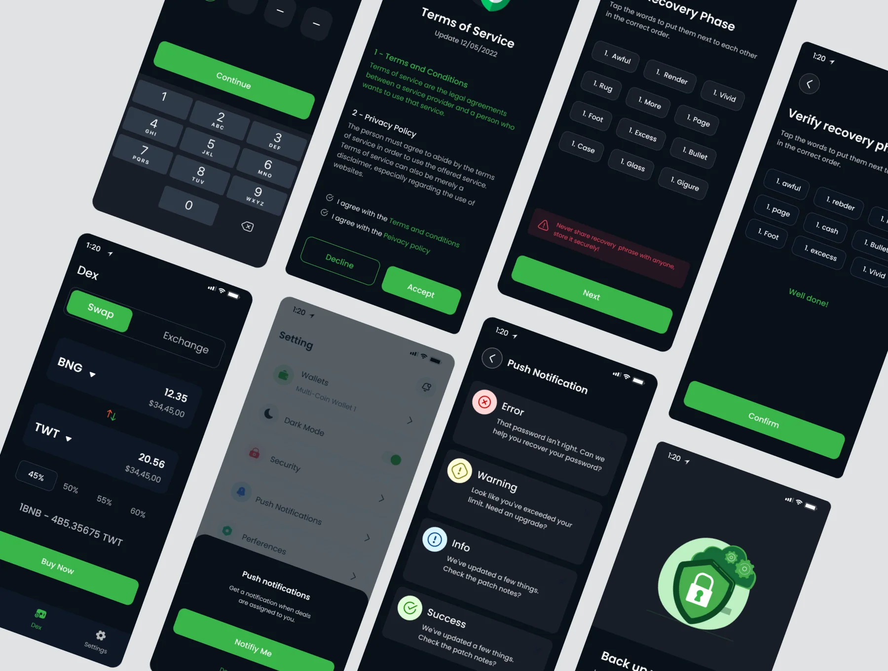Wiipay - Crypto Blockchain Exchange Wallet Mobile App UI UX Design UI Kit 6