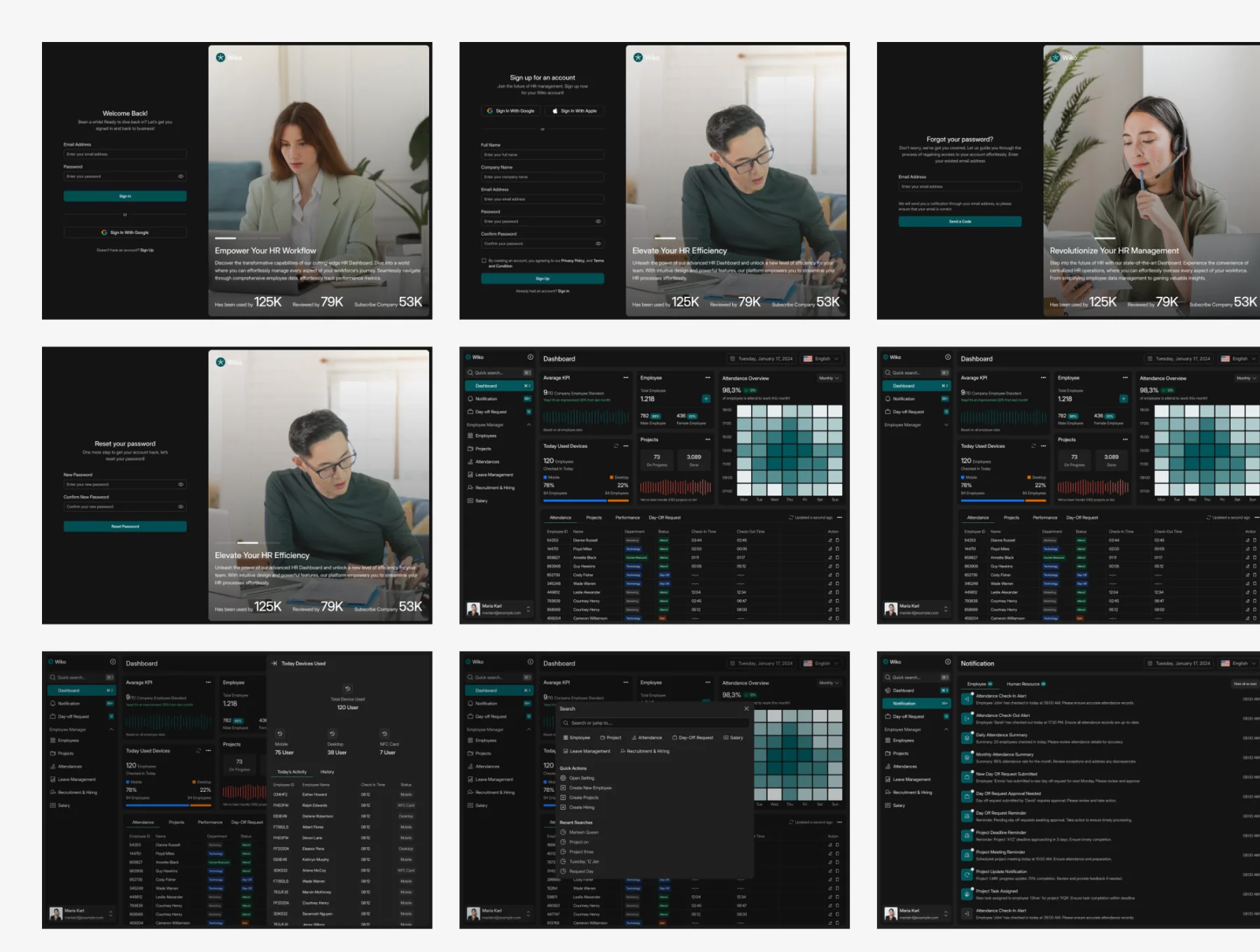 Wiko -  HR Dashboard UI KIT 7