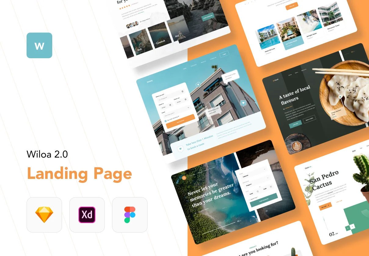 Wiloa 2.0 - Landing Page UI-Kit