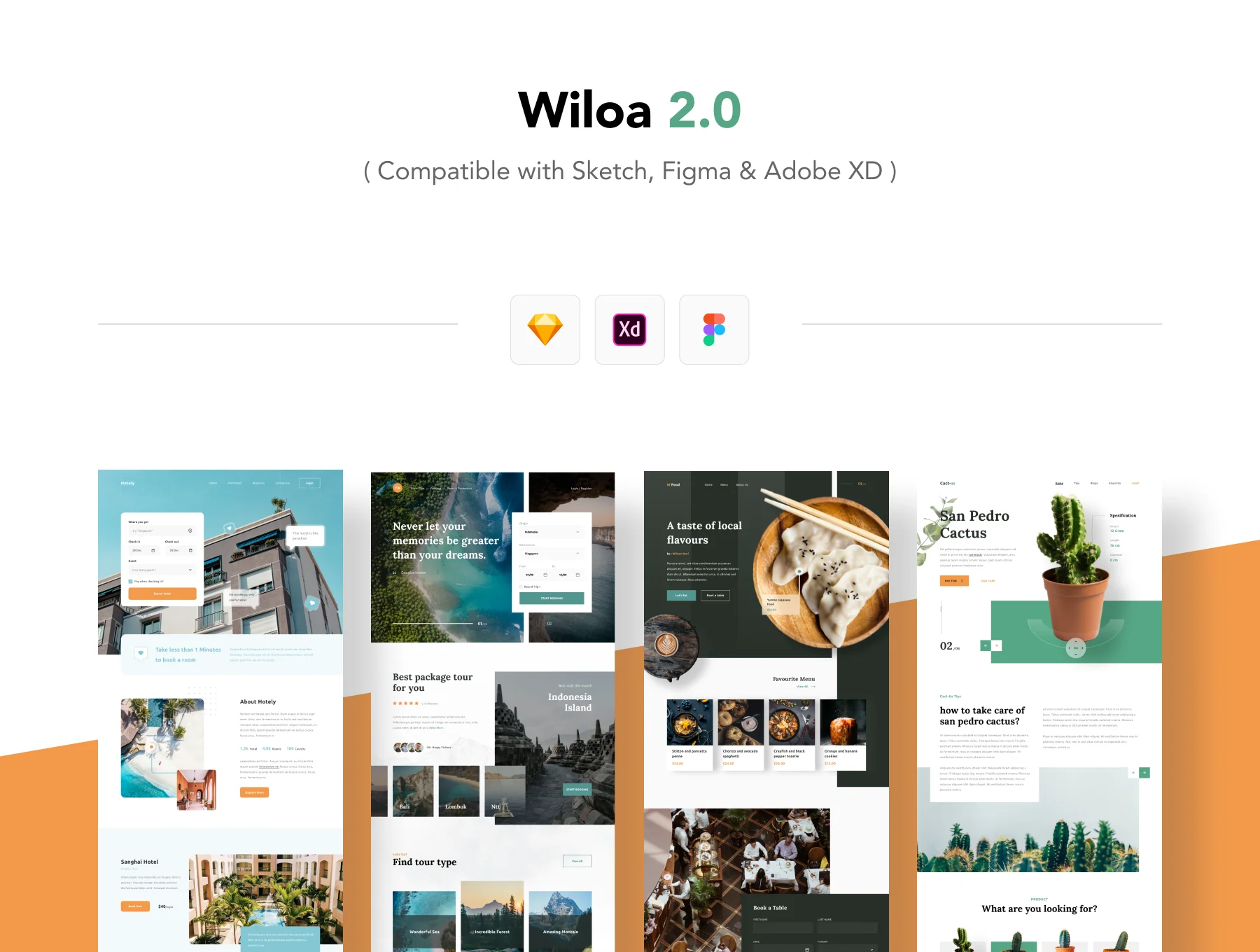 Wiloa 2.0 - Landing Page UI-Kit