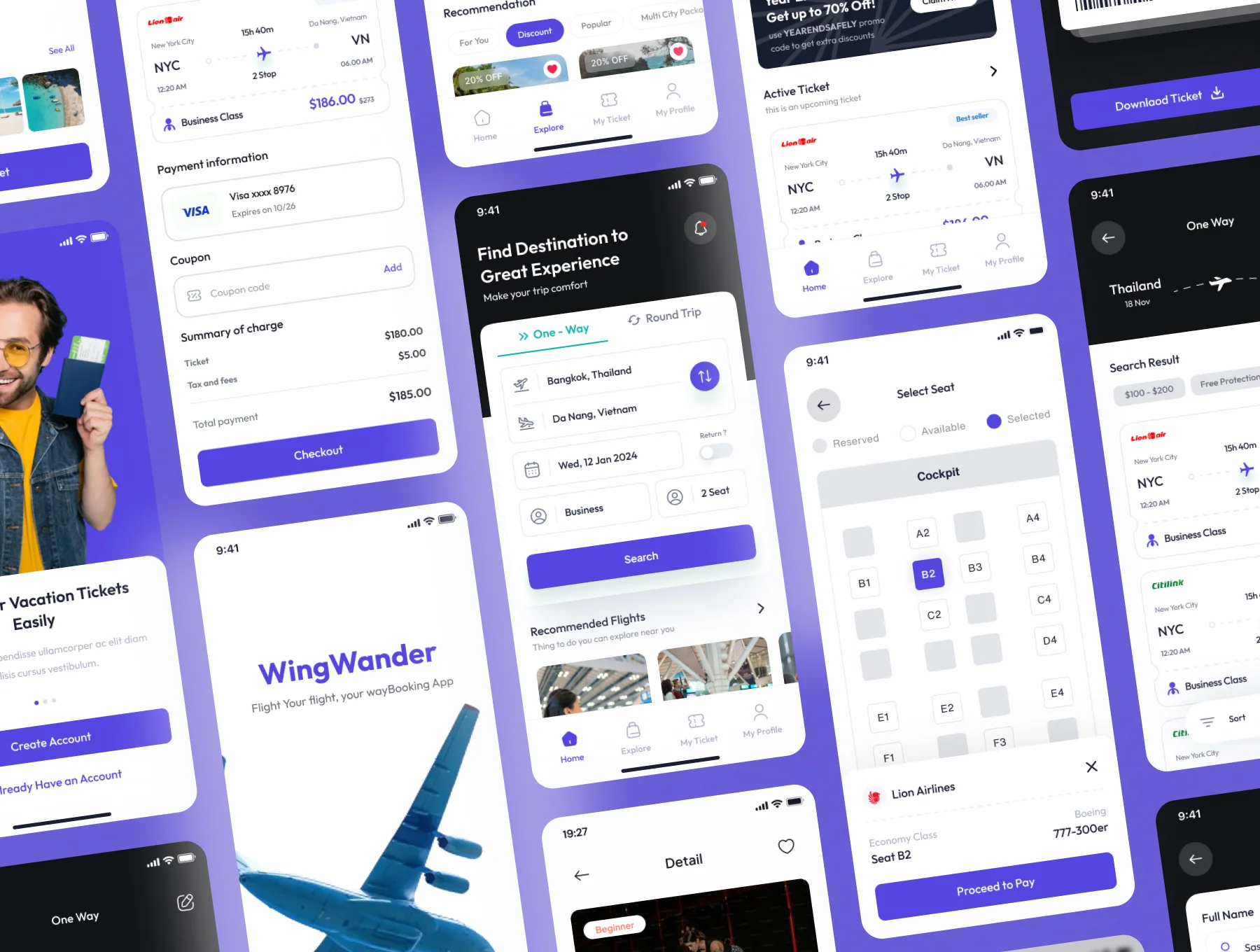 WingWander - Flight Booking App Ui Kits 5