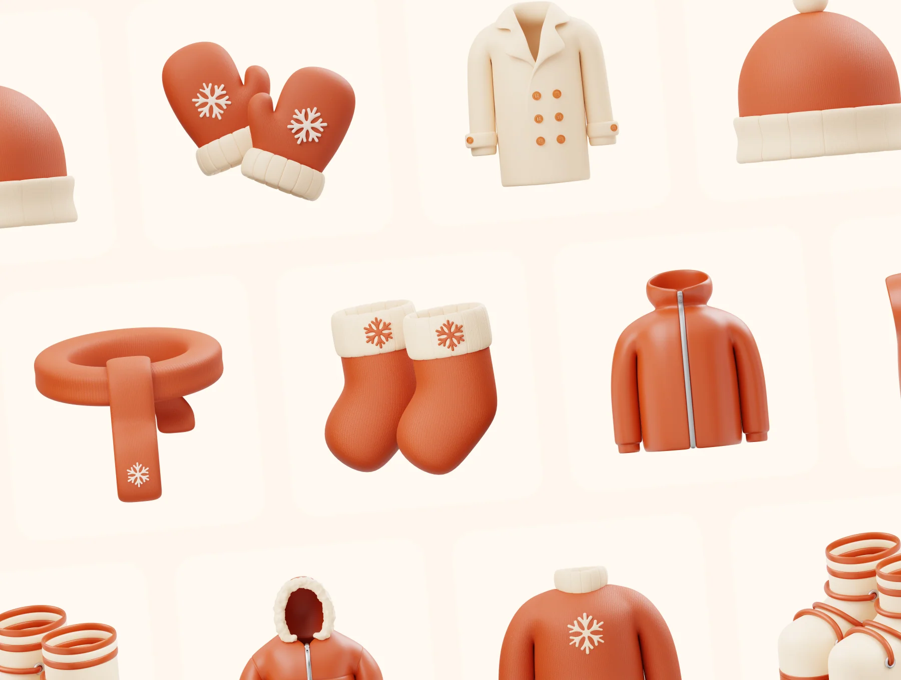 Winter Christmas Outfit 3D Icon 5
