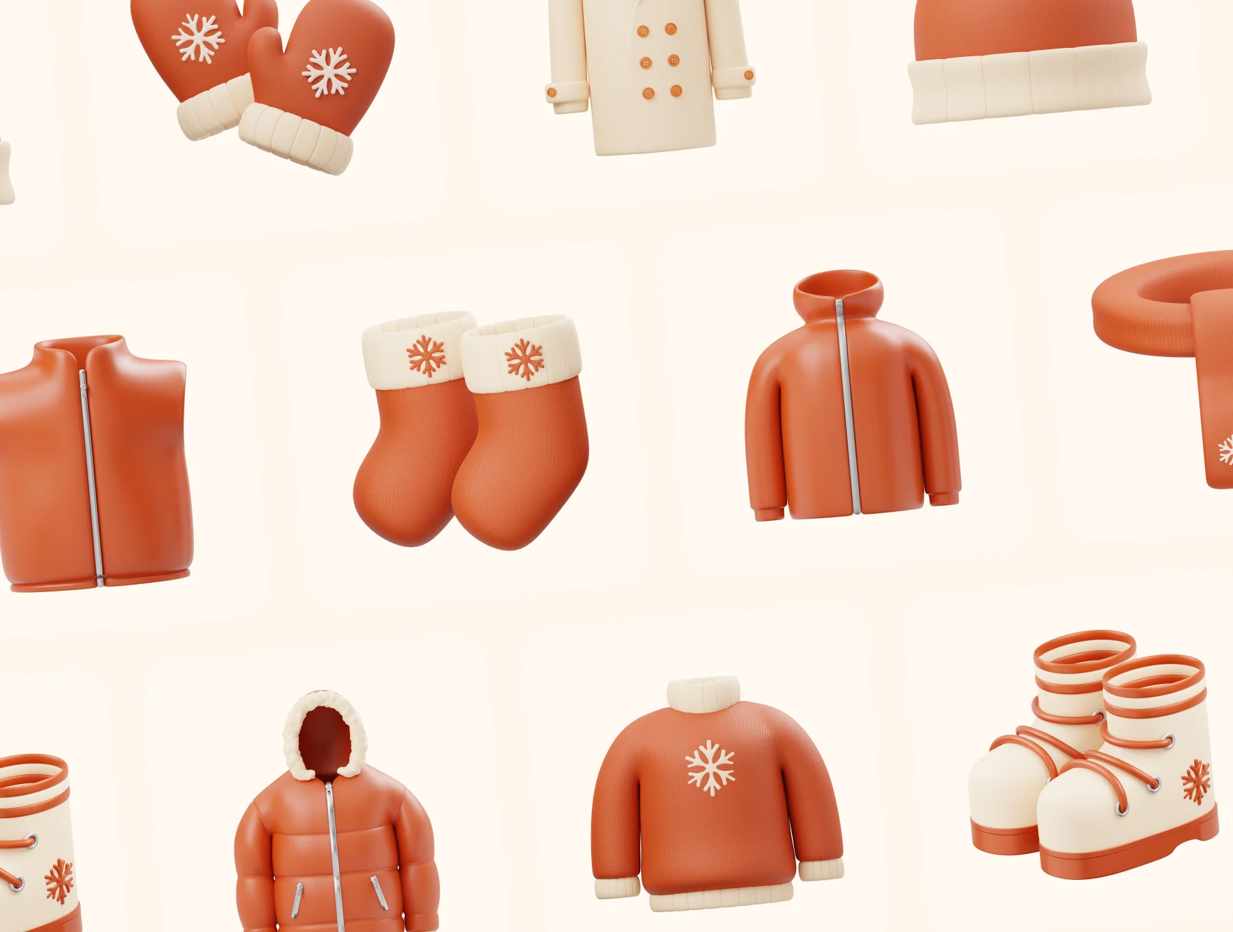 Winter Christmas Outfit 3D Icon 6