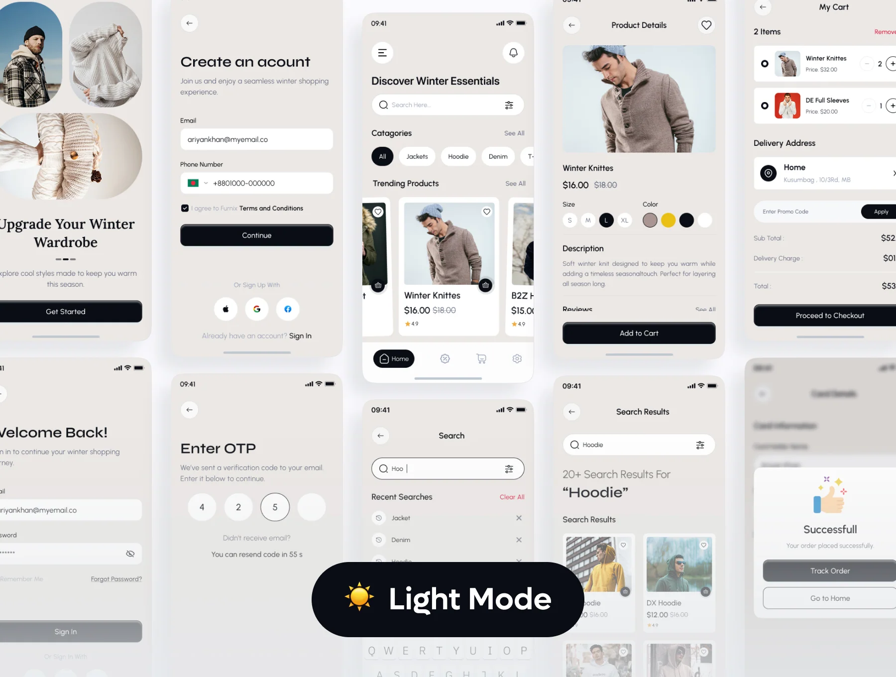 SnowFit - Winter Clothes Store App UI Kit 2