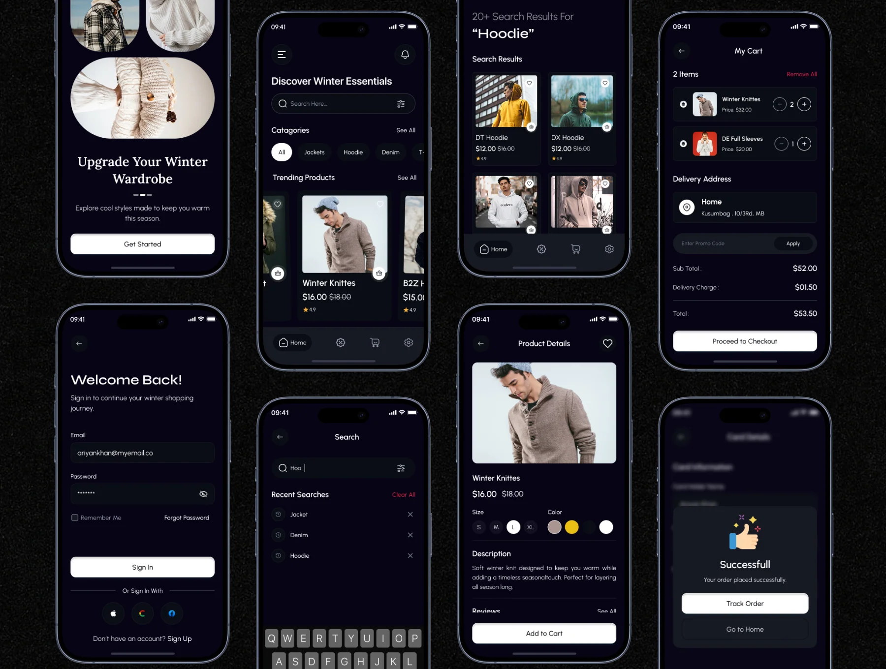 SnowFit - Winter Clothes Store App UI Kit 3