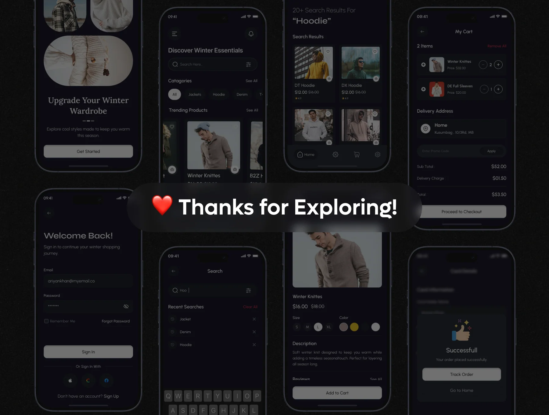 SnowFit - Winter Clothes Store App UI Kit 6