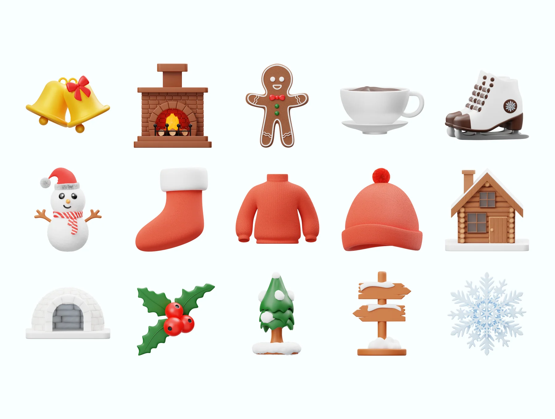 Winter Element Style 3D Icon 7