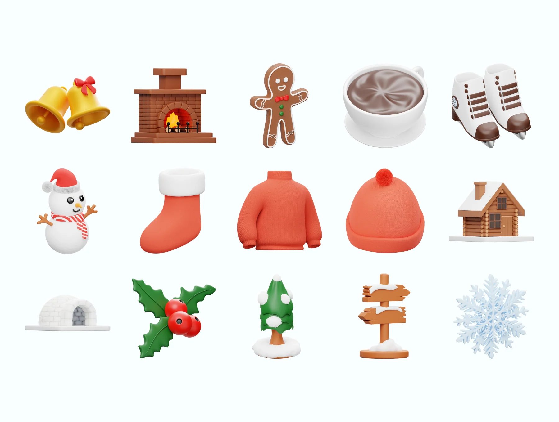 Winter Element Style 3D Icon 8