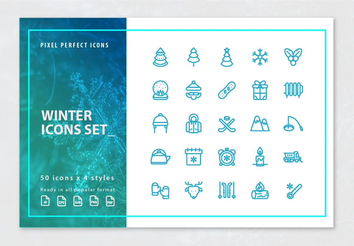 200 Winter Icons Set