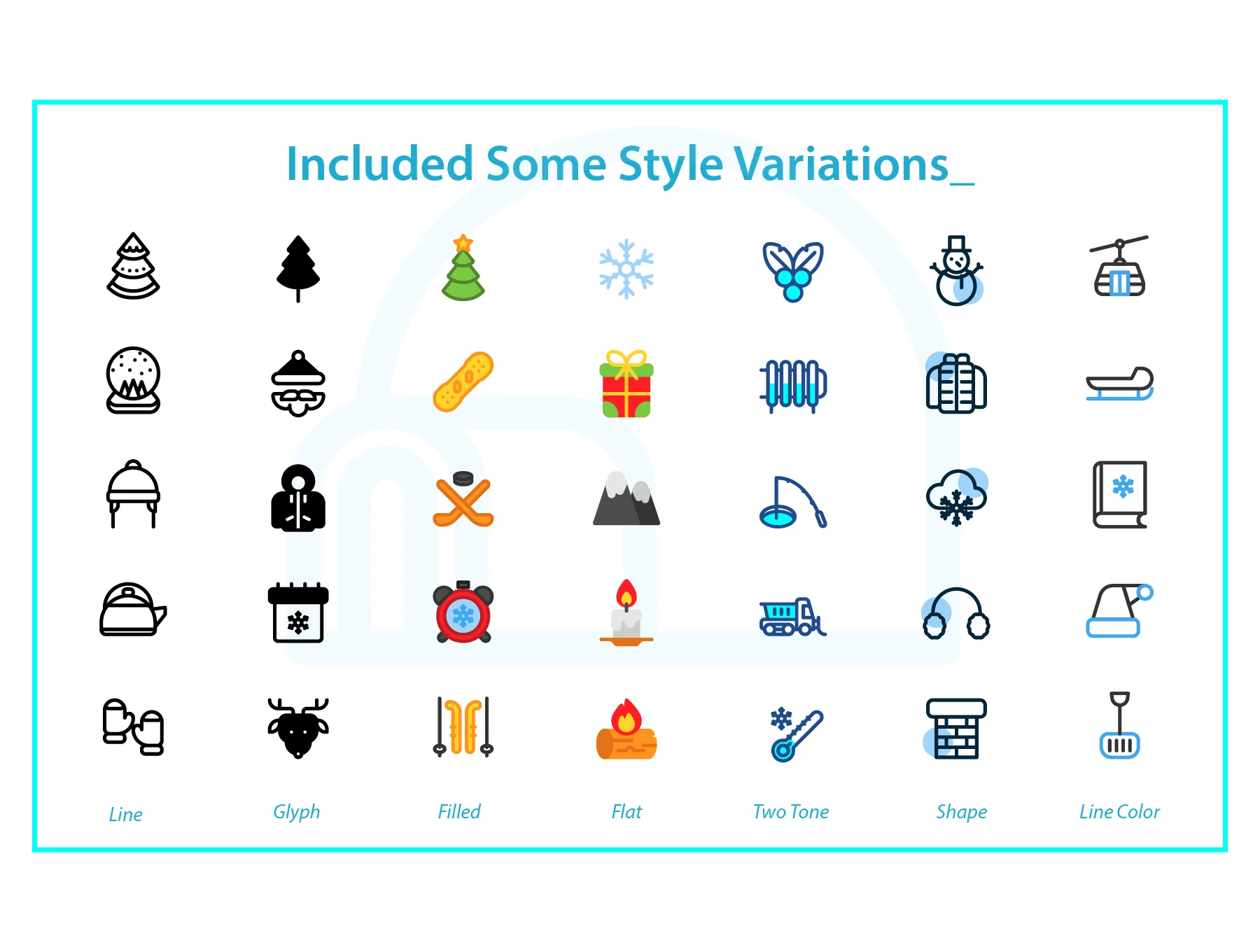 200 Winter Icons Set 5
