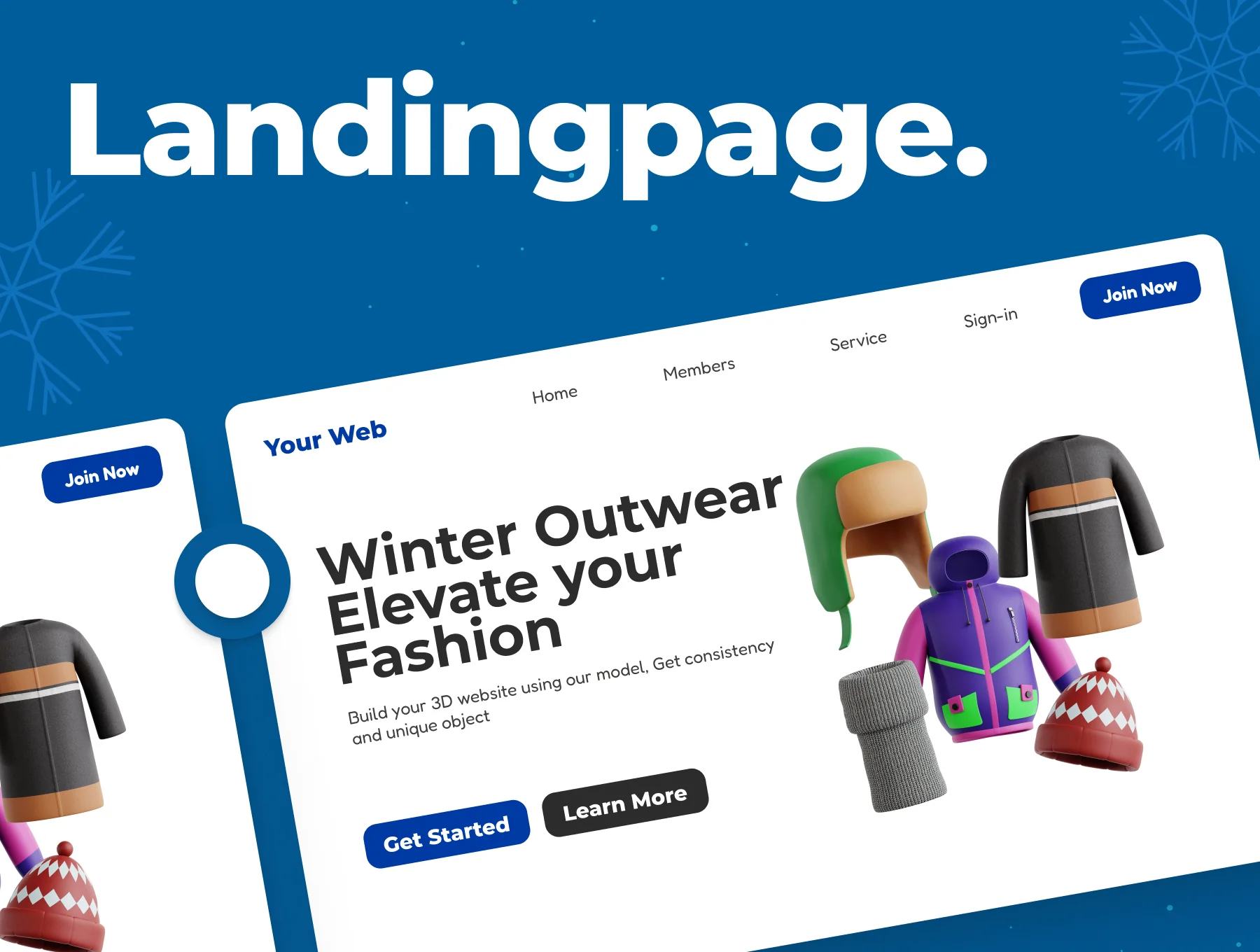 Winter Outwear 3D Icon Set 4