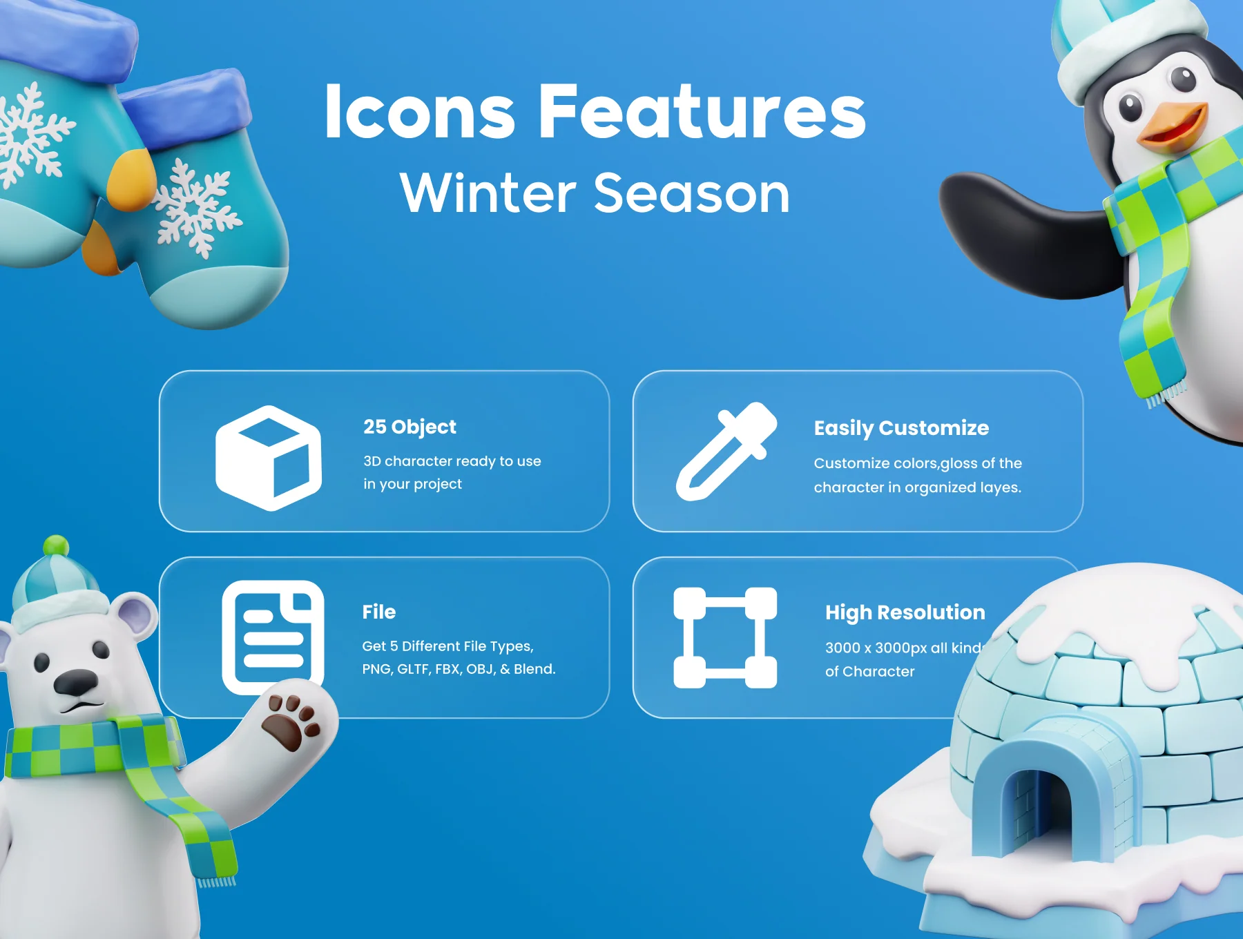 Winter 3D Icon Pack 2