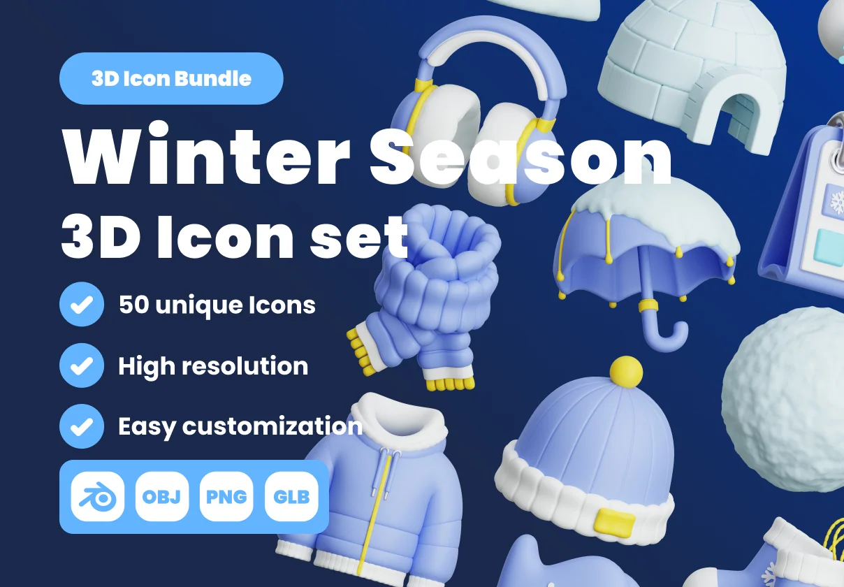 Winter Season 3D Illustration Pack