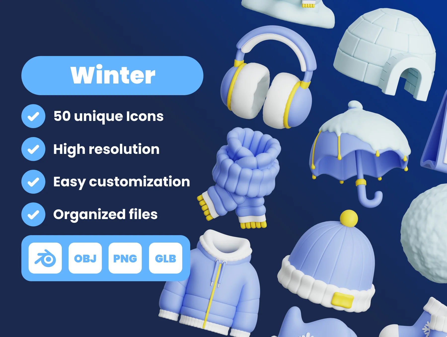 Winter Season 3D Illustration Pack