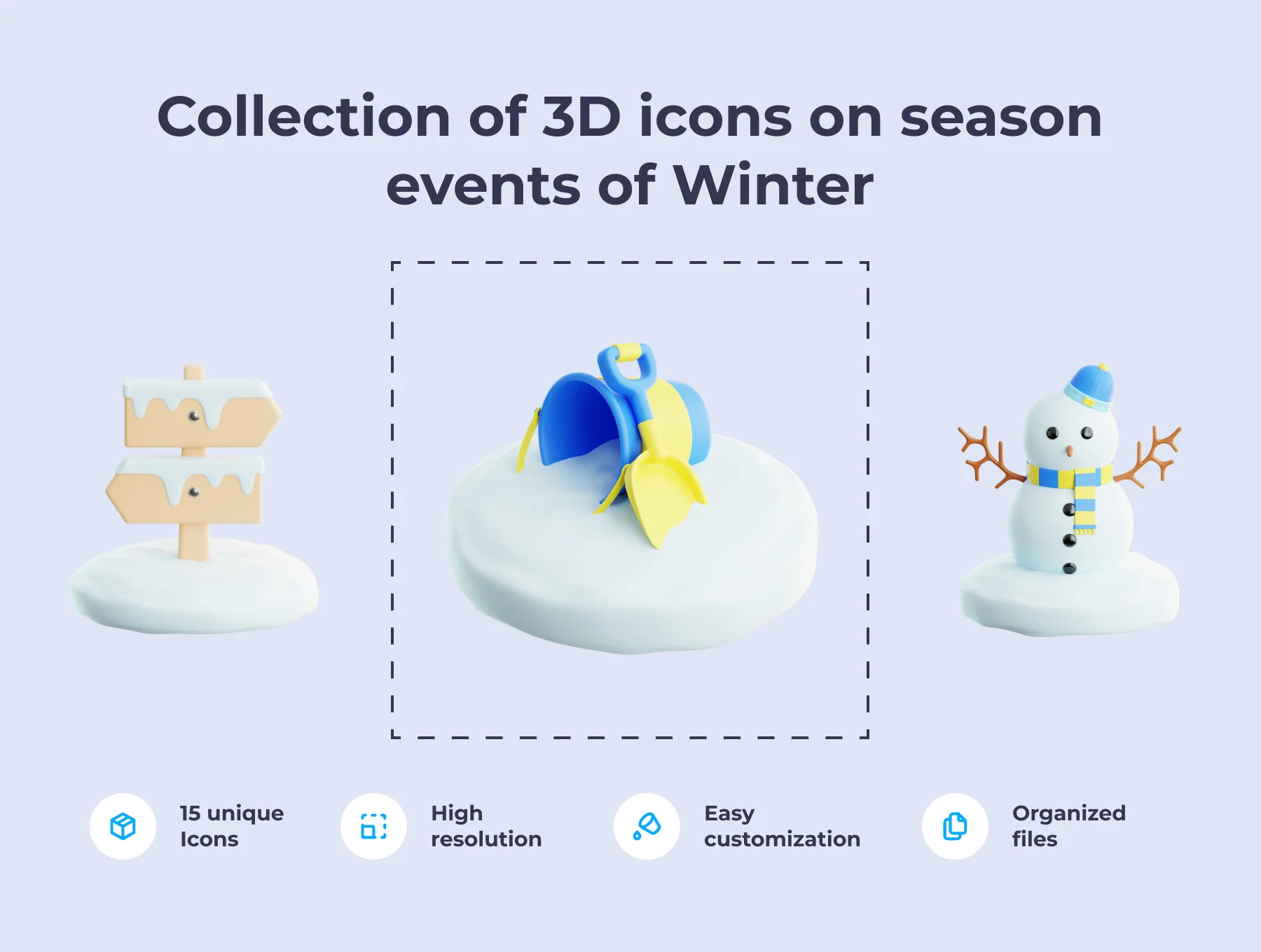 Winter Set 3D 3D Illustration Pack 2