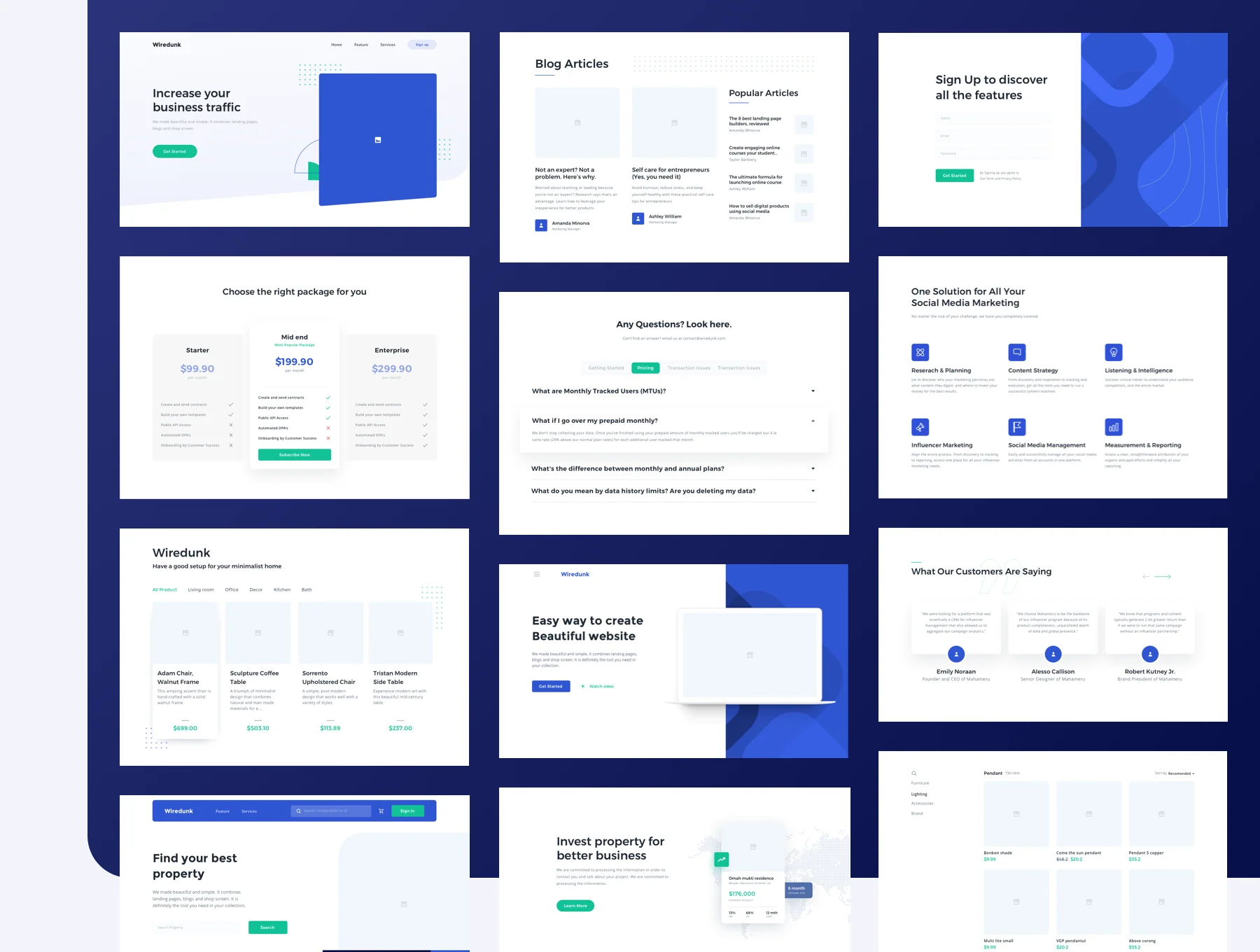 Wiredunk - Landing Page Template for Multipurposes 9