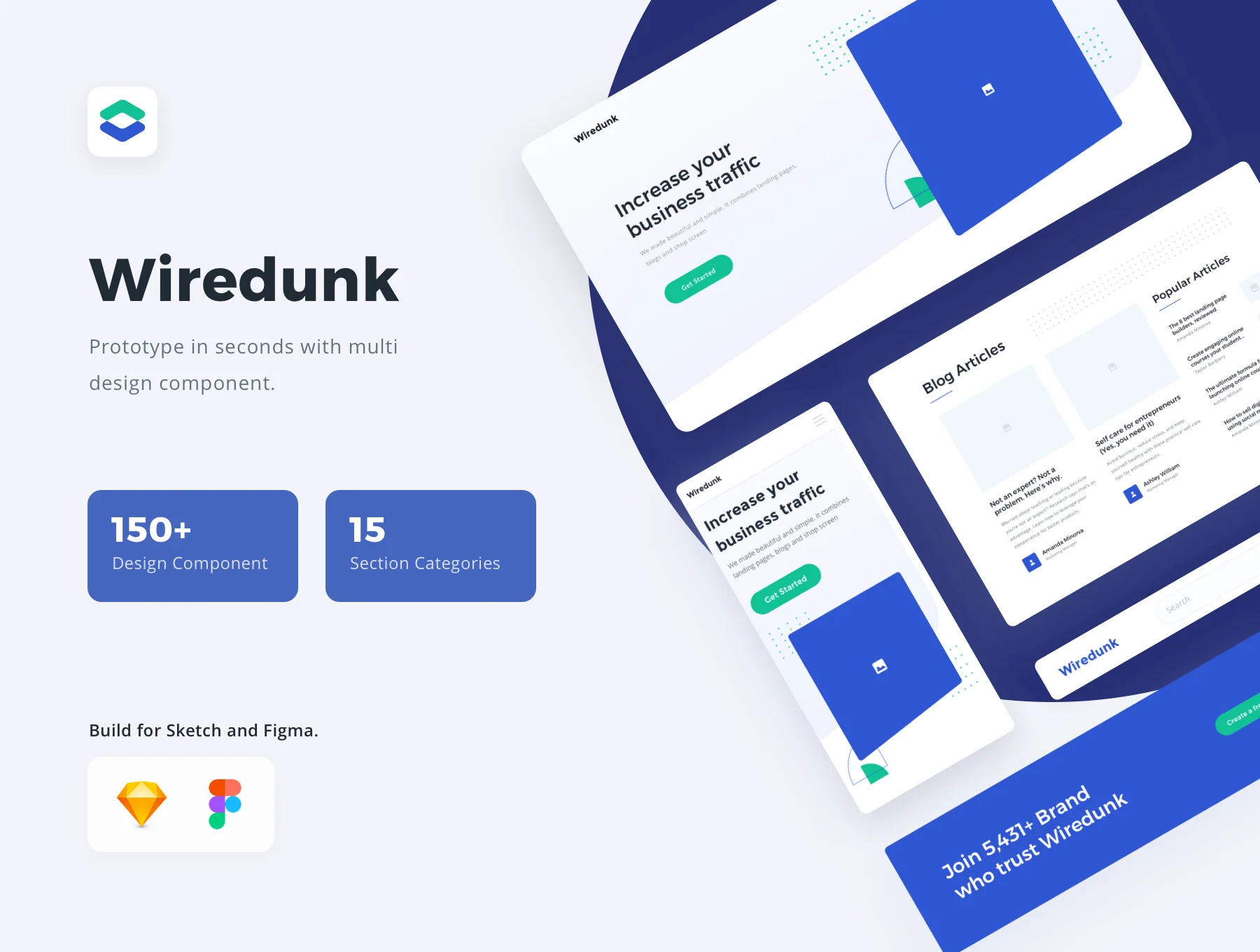 Wiredunk - Landing Page Template for Multipurposes