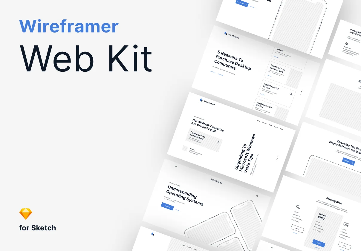 Wireframer Web Kit (for Sketch)