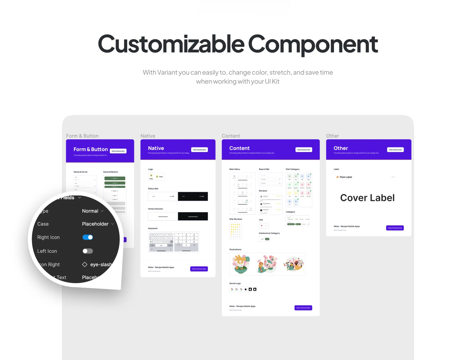 Cooking Recipe Mobile App UI Kit - Woks 4