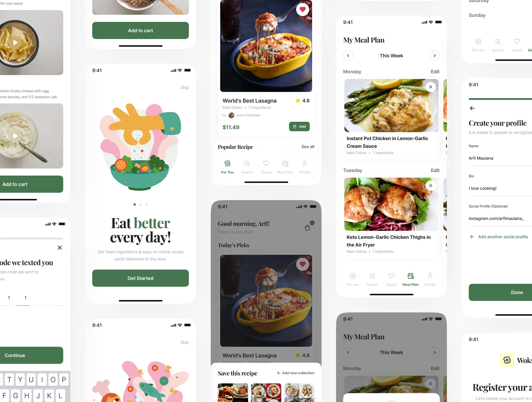 Cooking Recipe Mobile App UI Kit - Woks 6