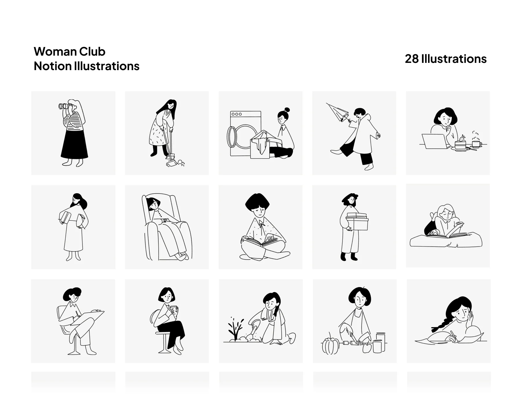Woman Club Notion Illustrations 6