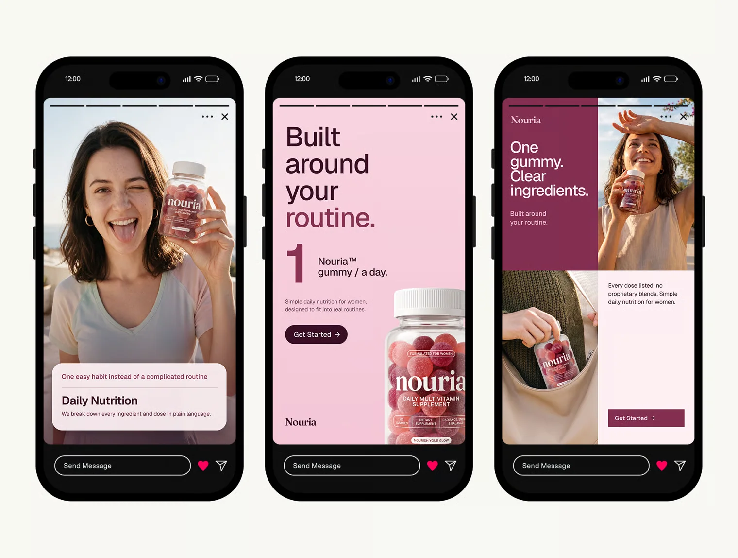 Women's Vitamin Supplement Brand Social Media Templates 5