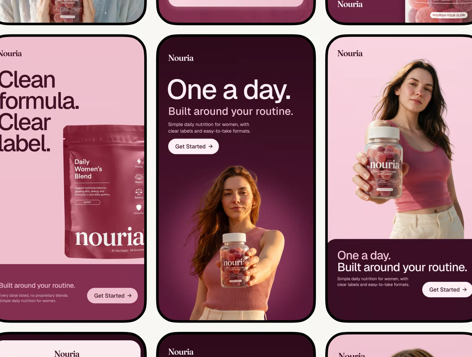 Women's Vitamin Supplement Brand Social Media Templates 6
