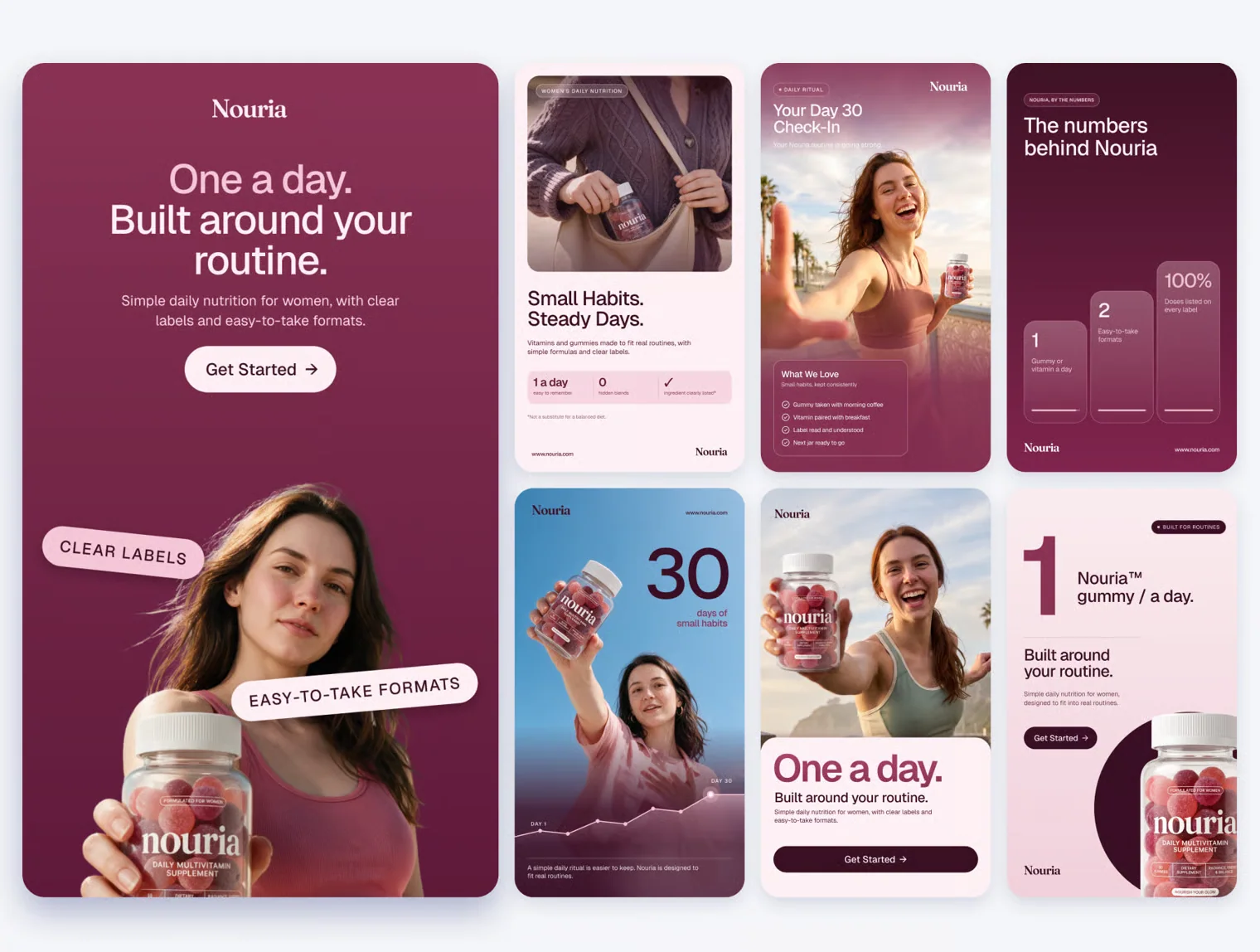 Women's Vitamin Supplement Brand Social Media Templates 7