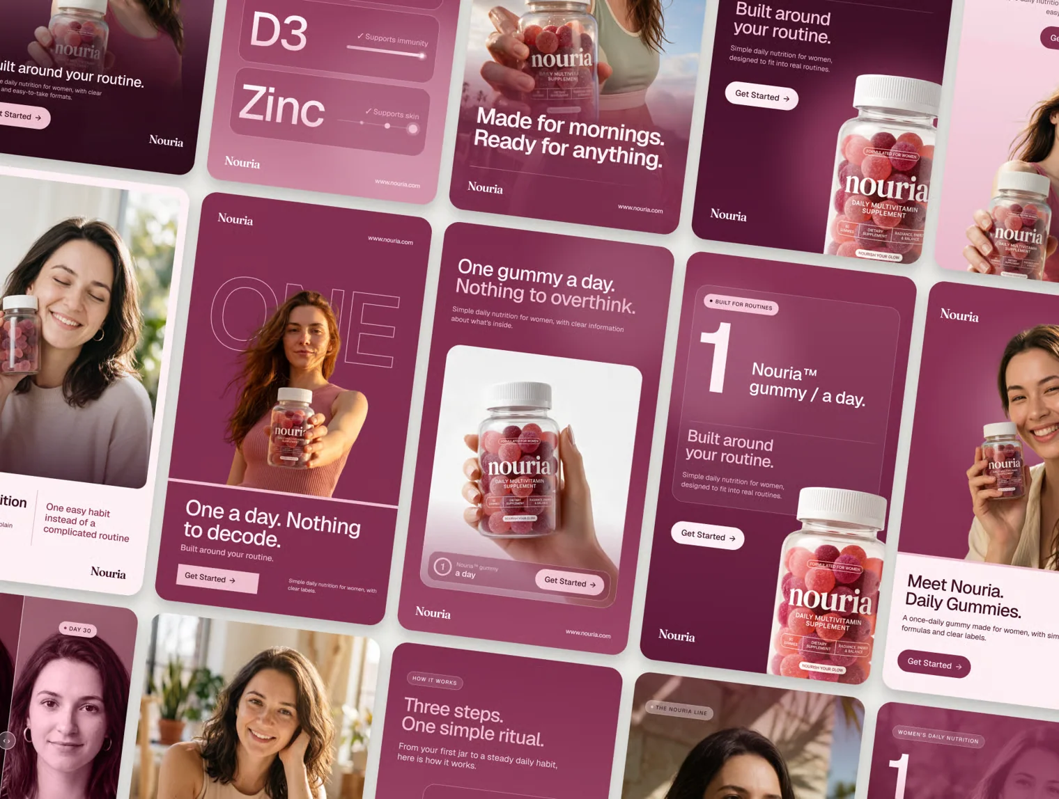 Women's Vitamin Supplement Brand Social Media Templates 8