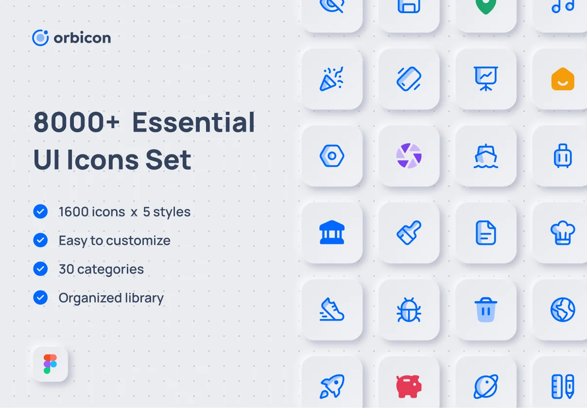 Orbicon - Essential UI Icons Set