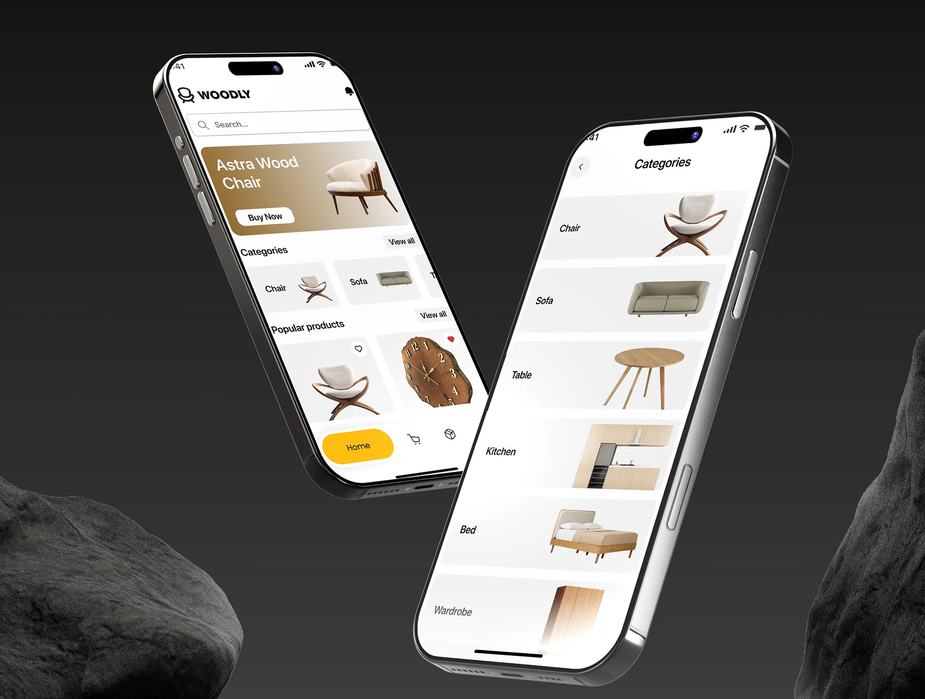 🌿 WOODLY – E-commerce Mobile App UI Kit with AR 8
