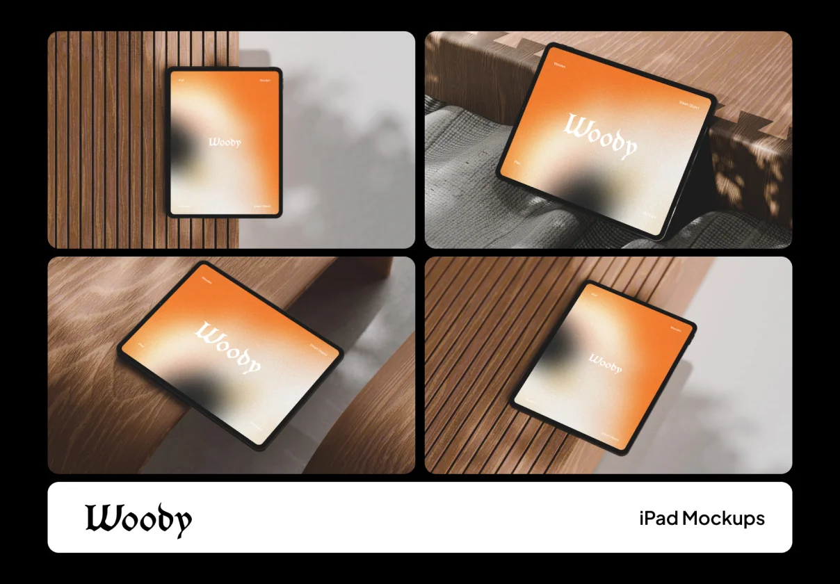 Woody iPad Mockups