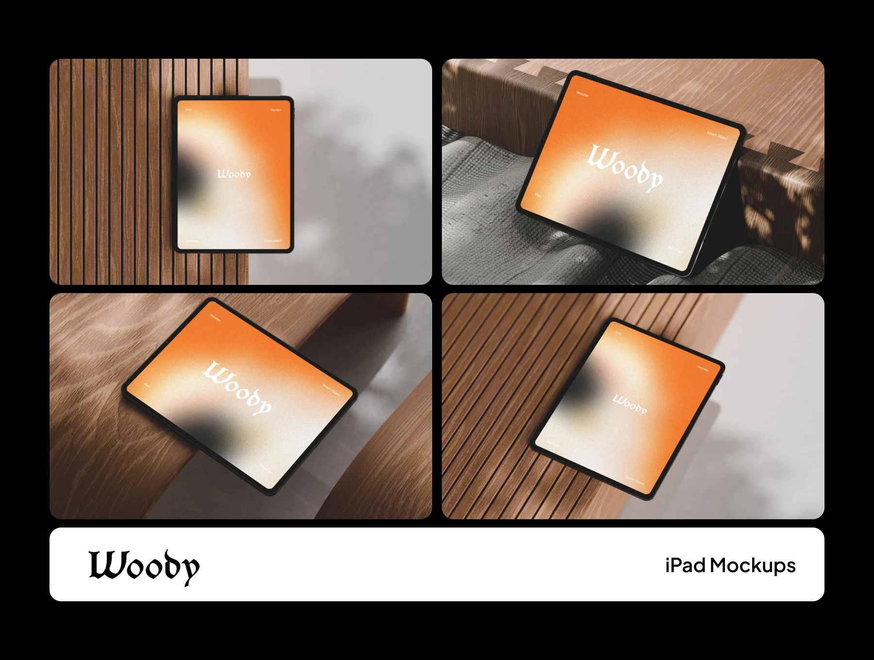 Woody iPad Mockups