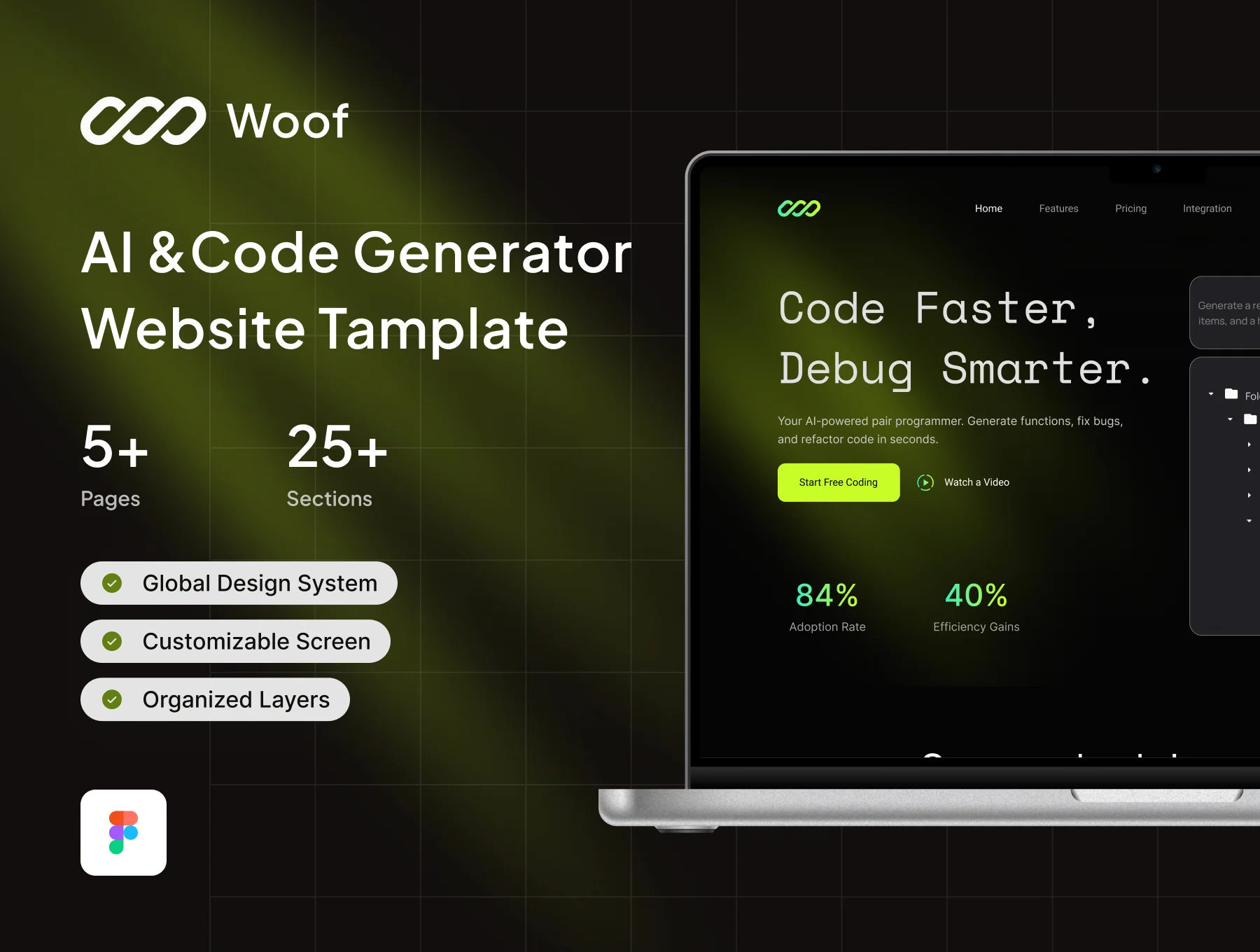 Woof - AI & Code Generator Website Tamplate