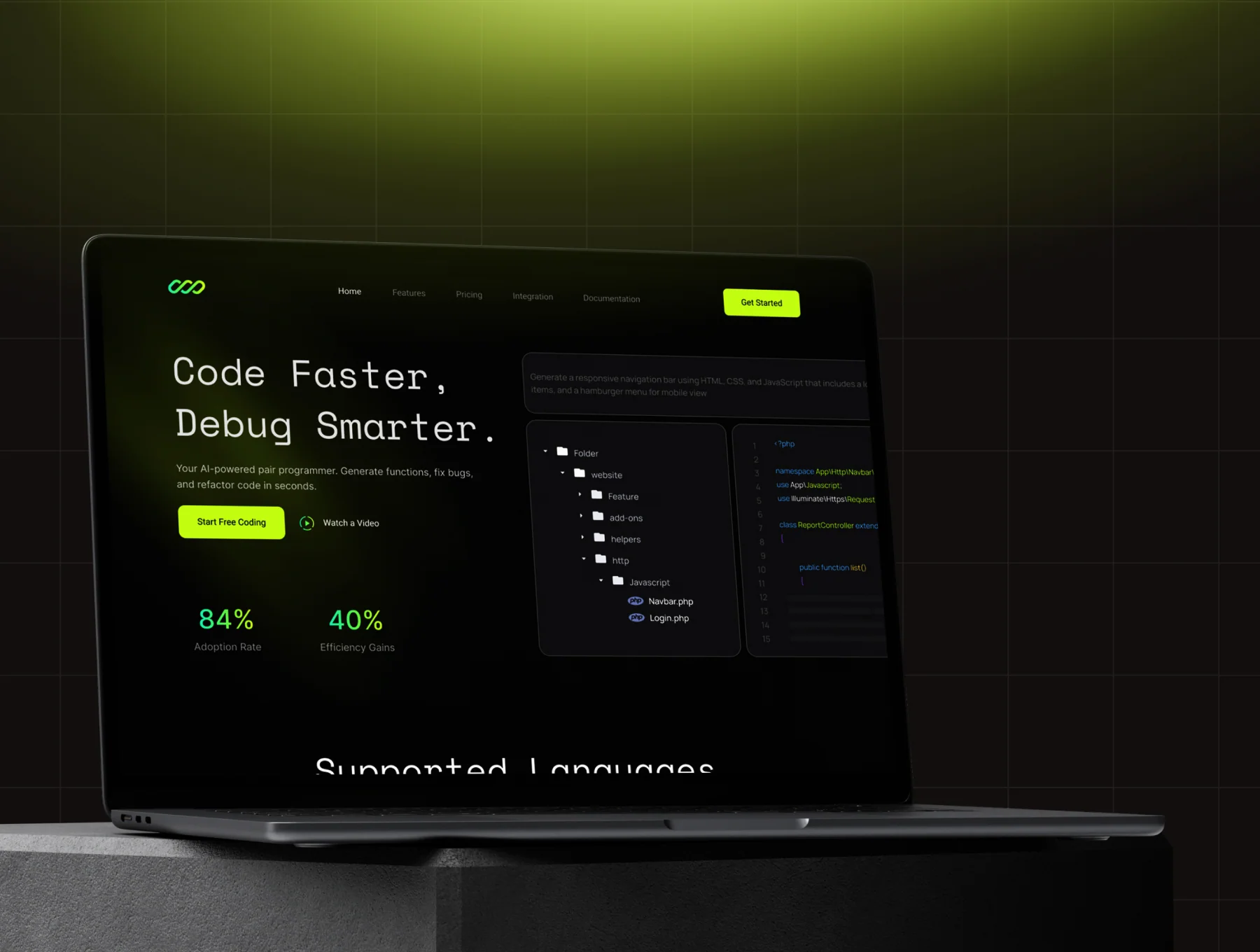 Woof - AI & Code Generator Website Tamplate 7