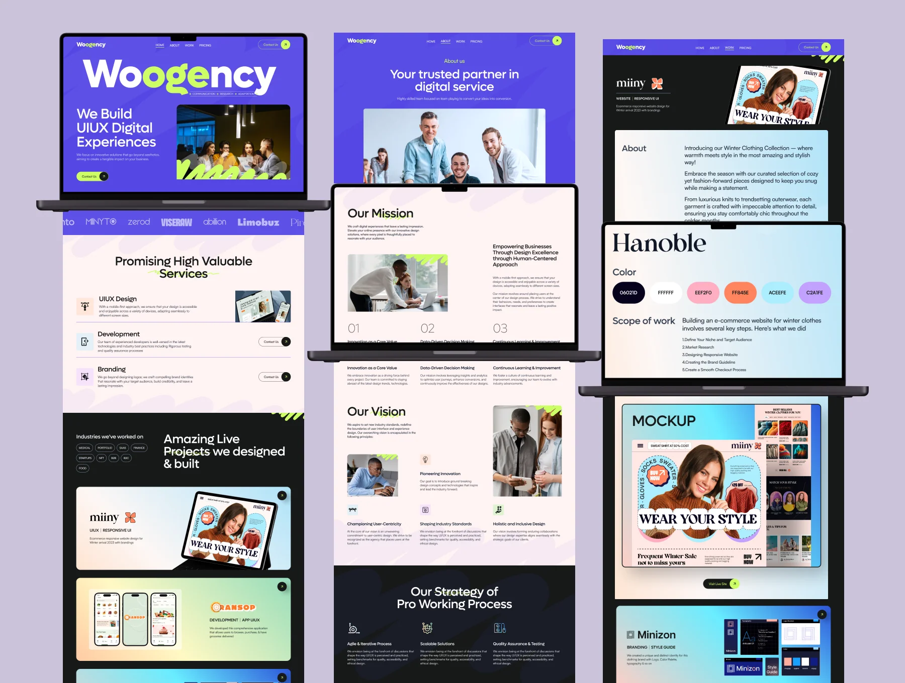 Woogency - Responsive Agency Website UI Design