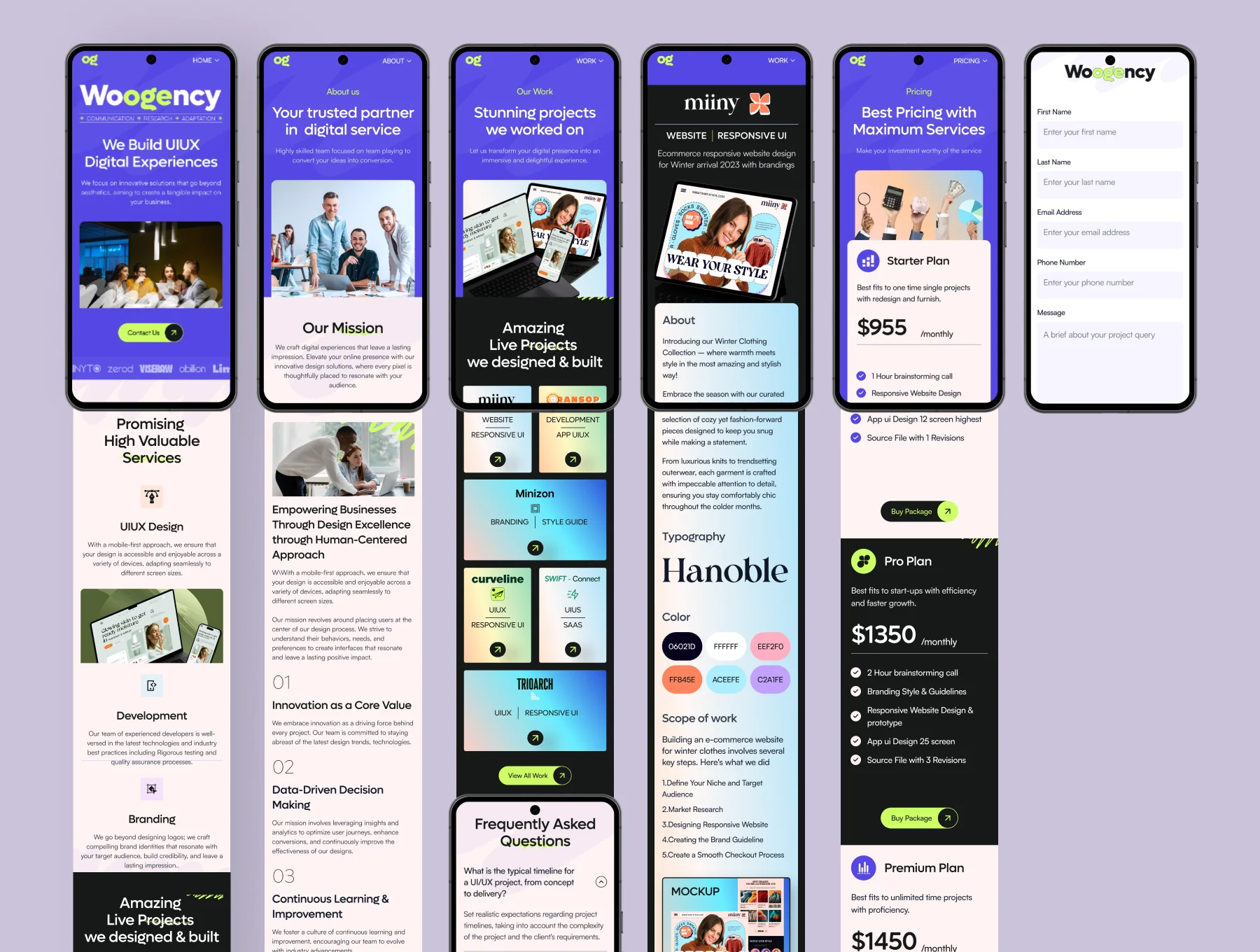 Woogency - Responsive Agency Website UI Design 4
