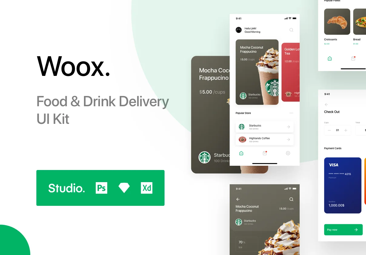 Woox - Food & Drink Delivexry UI Kit