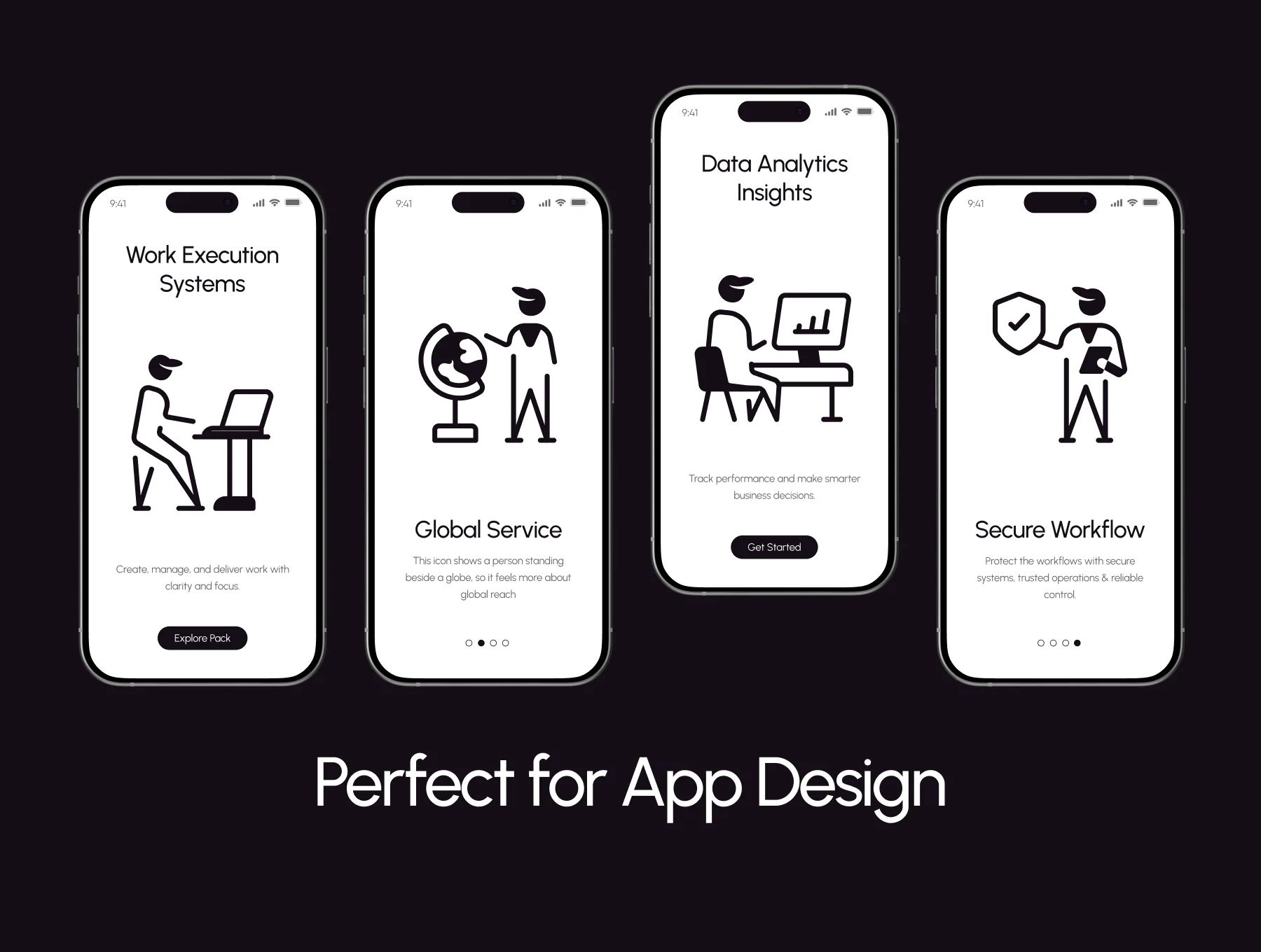 Work and Services Icon Set Bundle 4