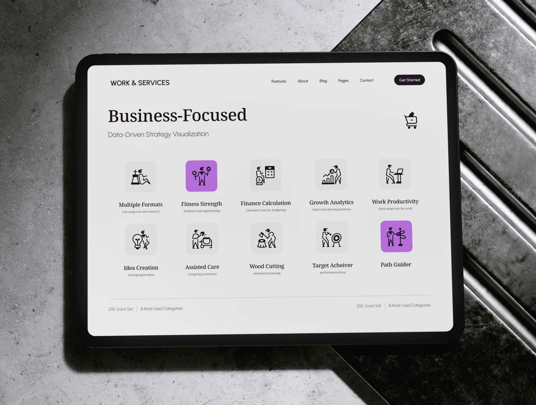 Work and Services Icon Set Bundle 7