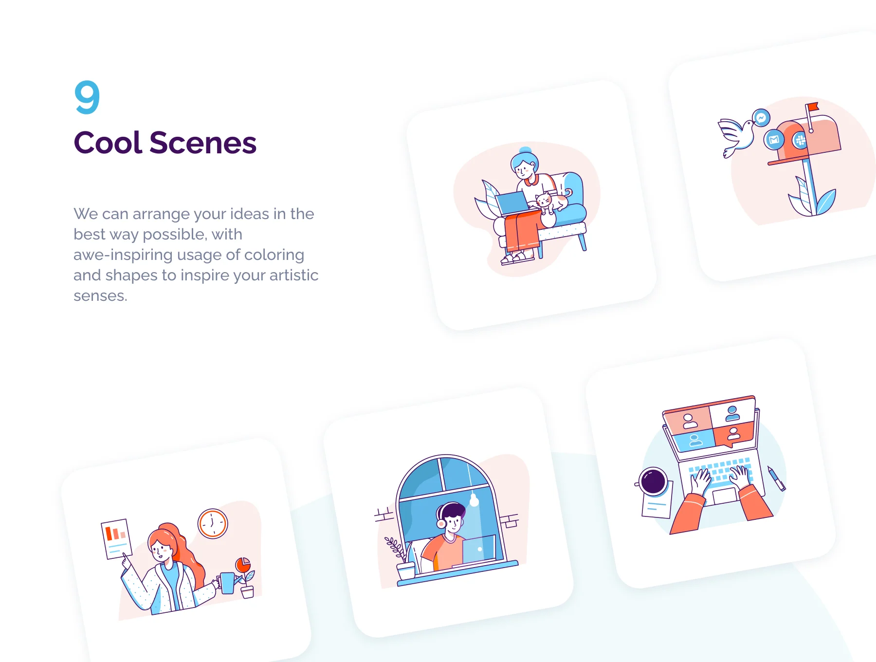 Work From Home Illustration Kit 2