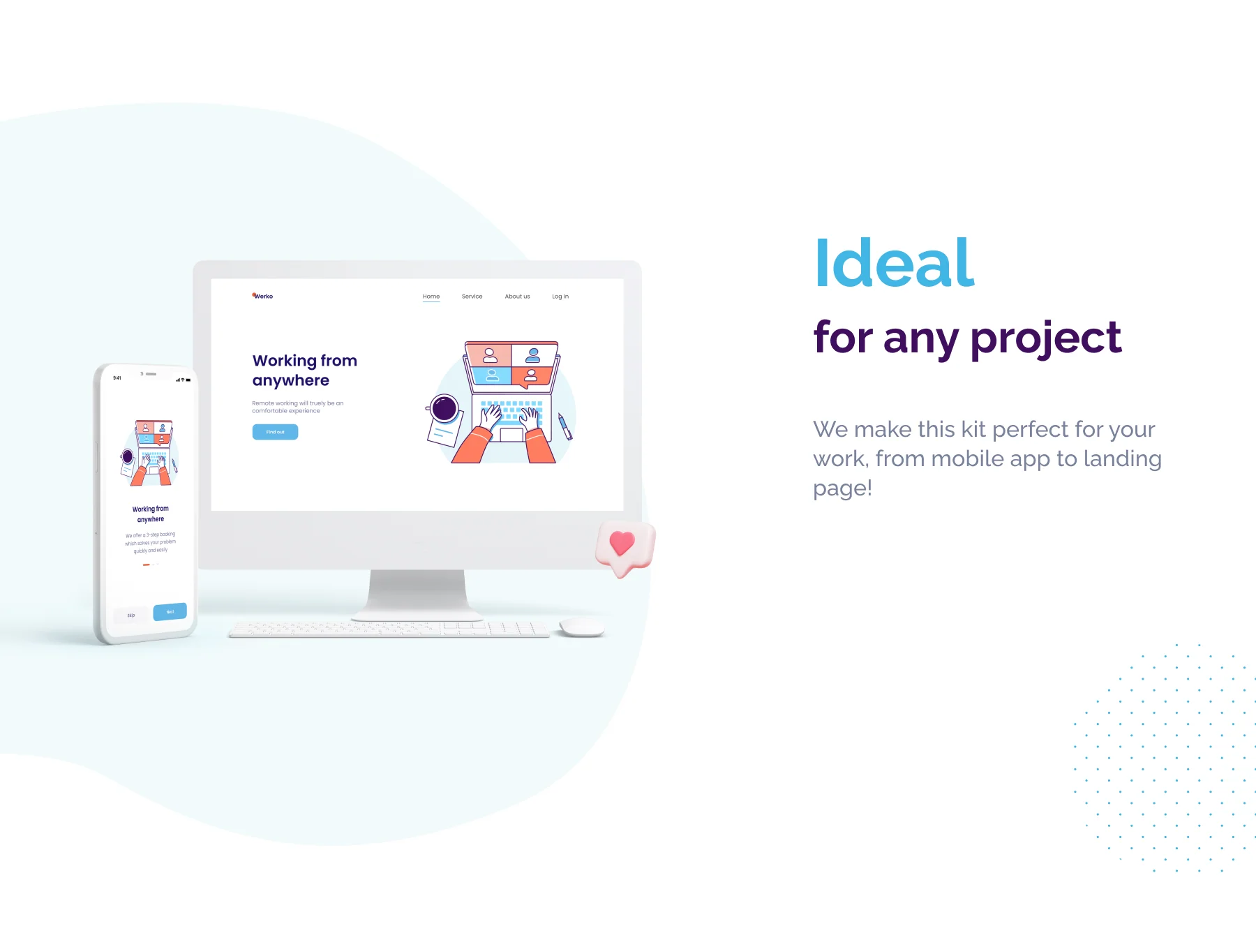 Work From Home Illustration Kit 4