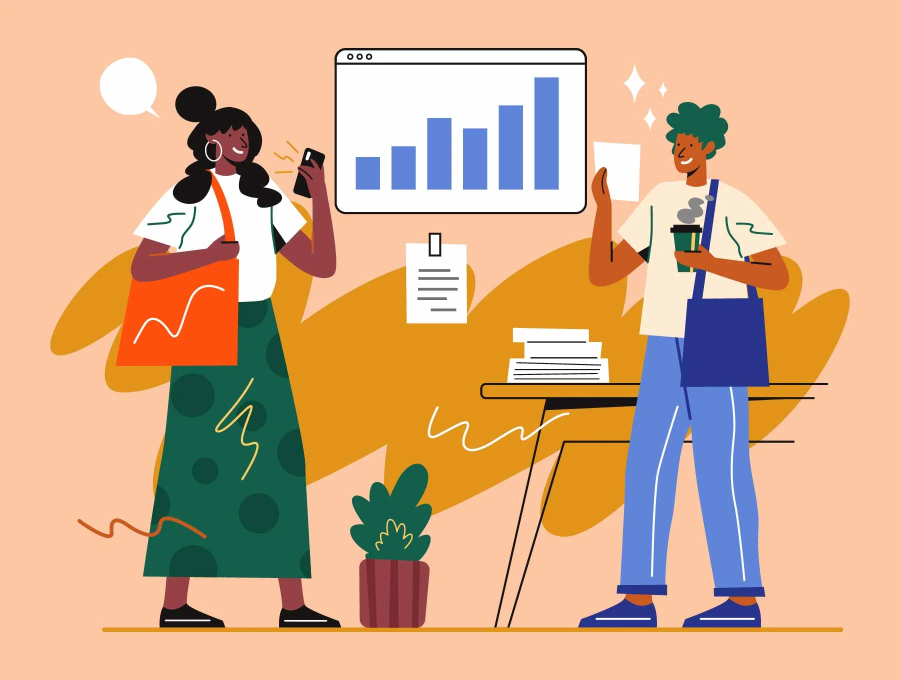 Work Office Illustration Set 2