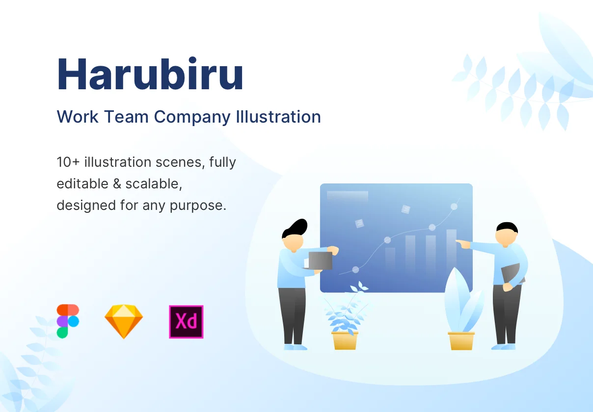 Harubiru - Work Team Company Illustration