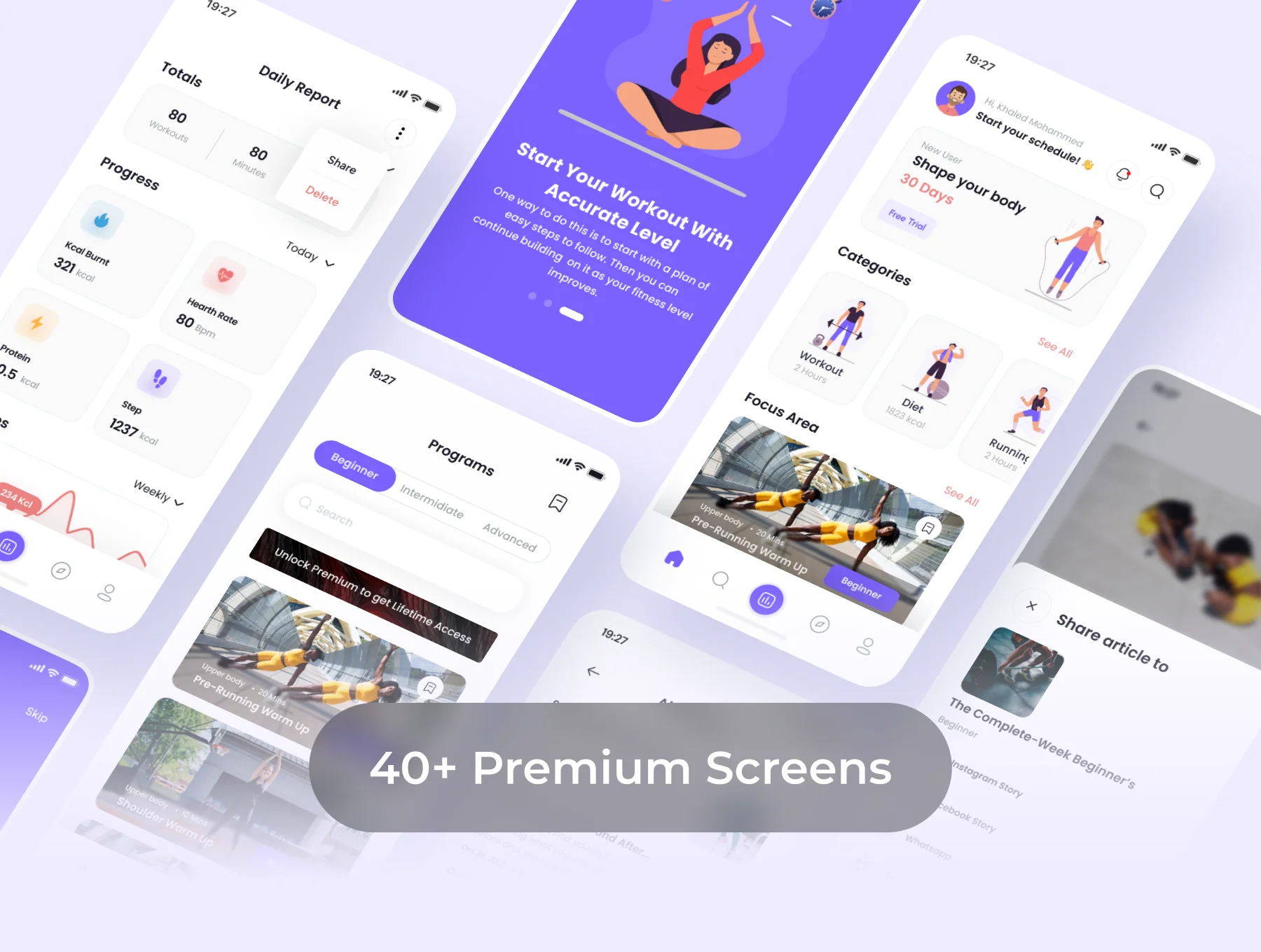 WORKA - Work Out App UI Kits 6
